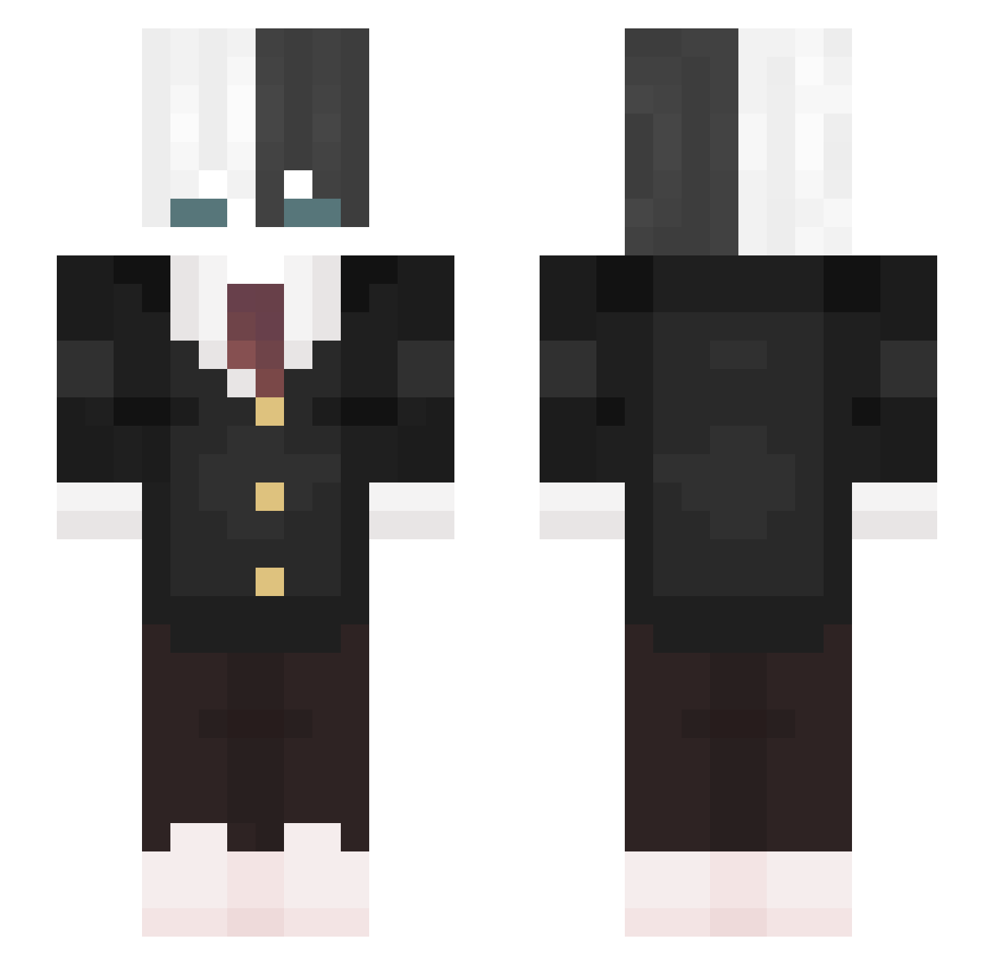 PPlynnnn Minecraft skin, front and back view