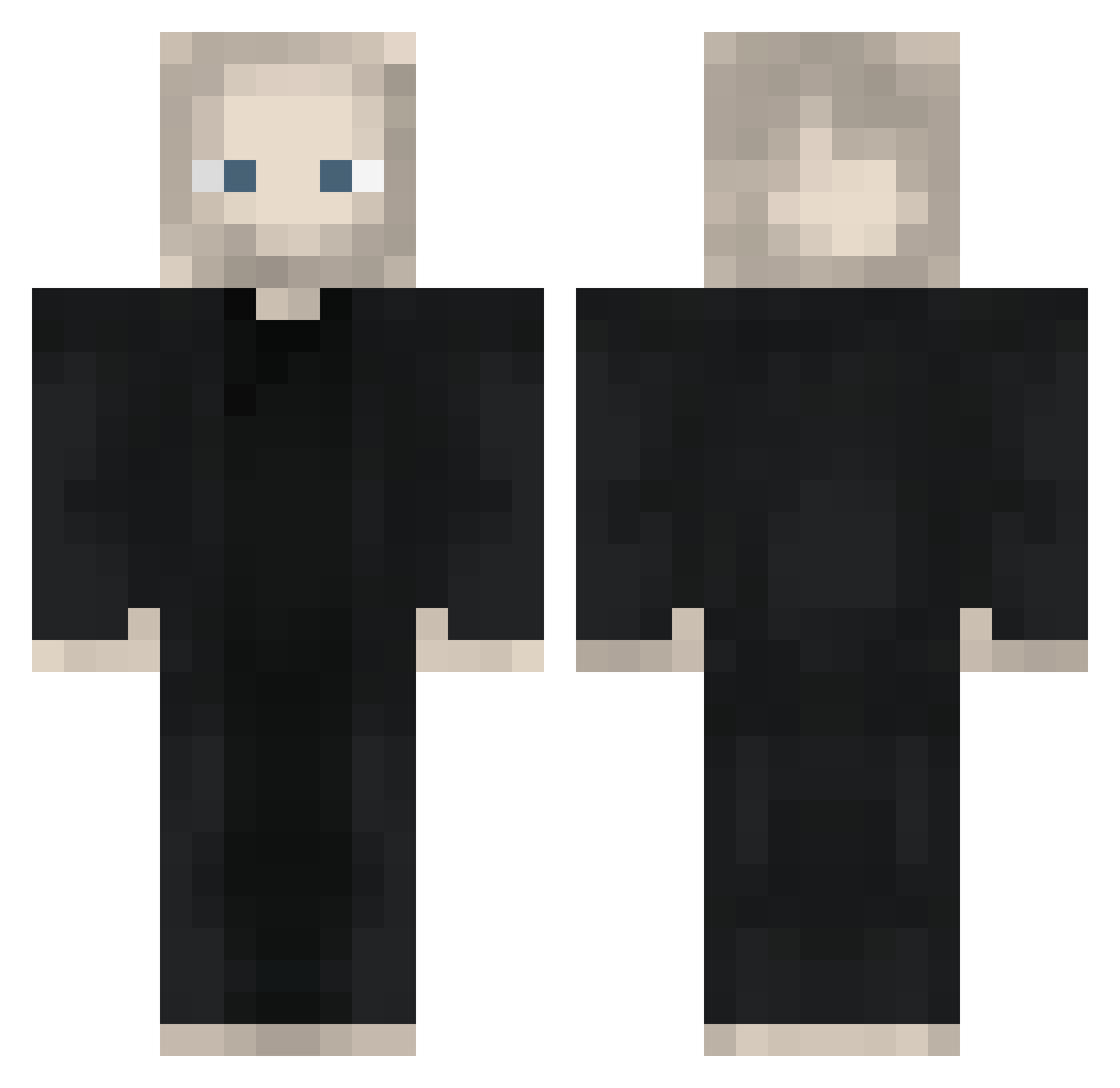 Tutep Minecraft skin, front and back view