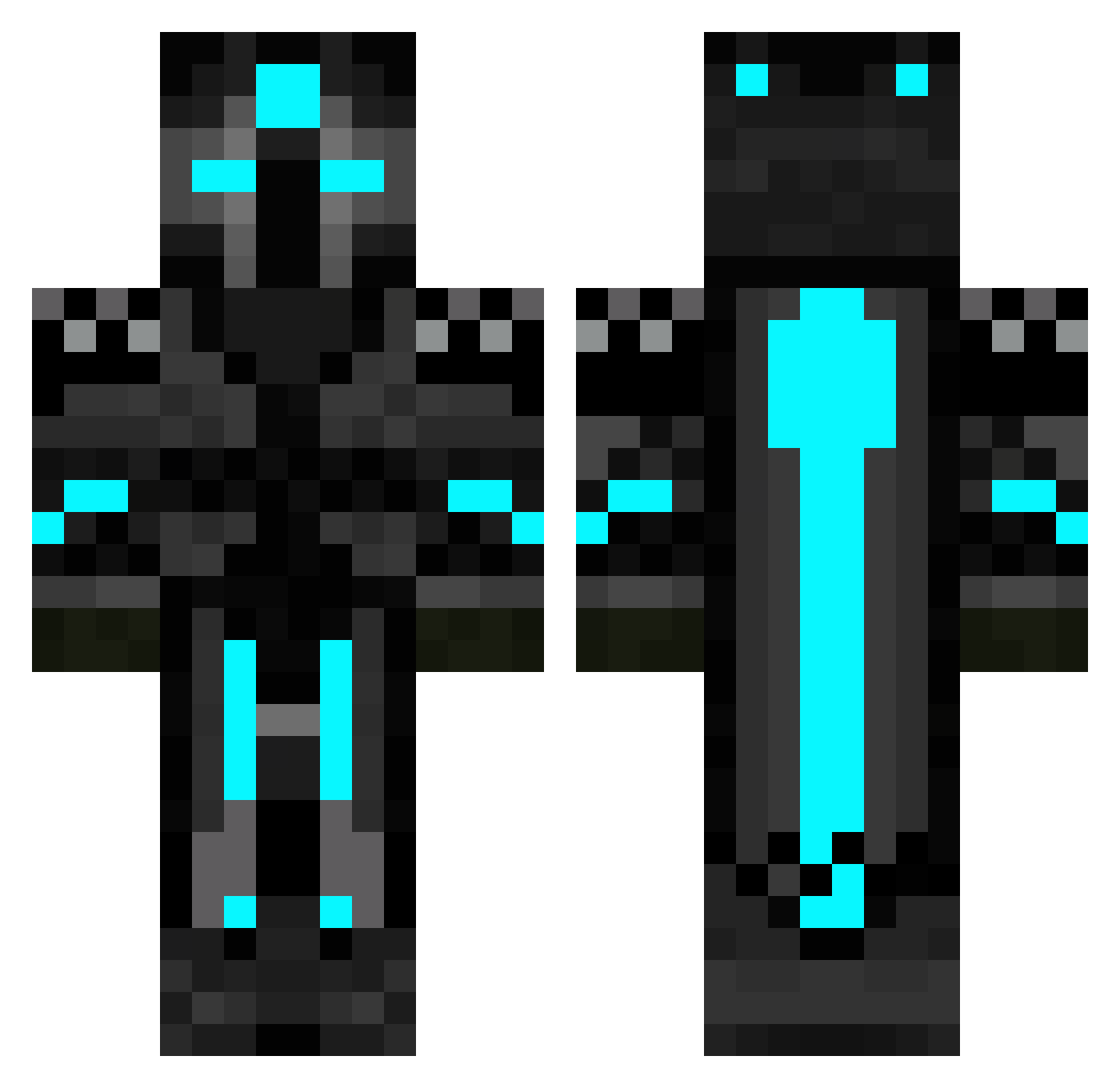 Petey30411 Minecraft skin, front and back view