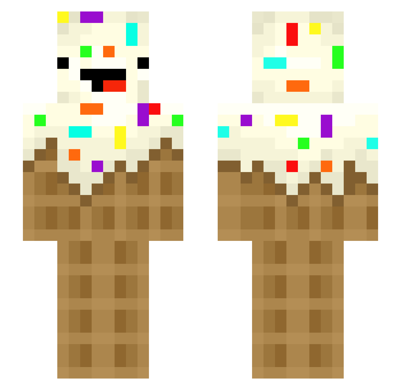 Just_Term Minecraft skin, front and back view
