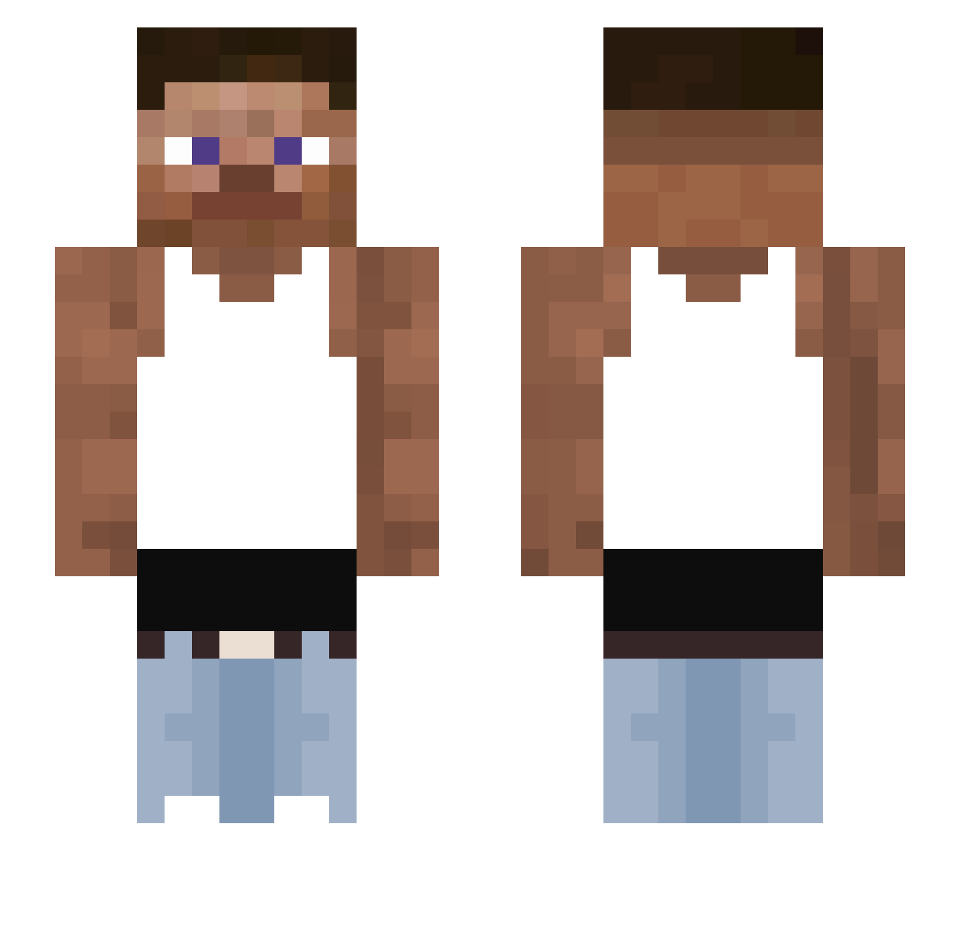 ZzOMbiE_EuNhO_84 Minecraft skin, front and back view