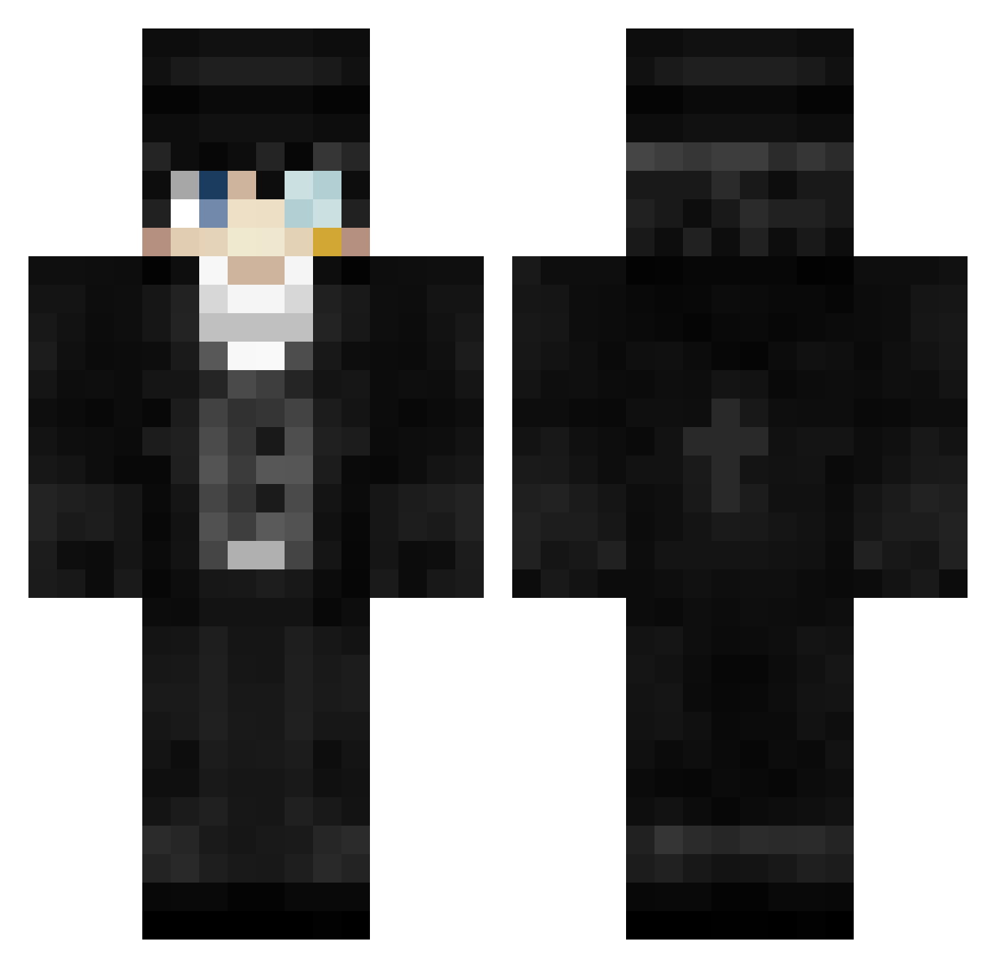 Sheepos11 Minecraft skin, front and back view