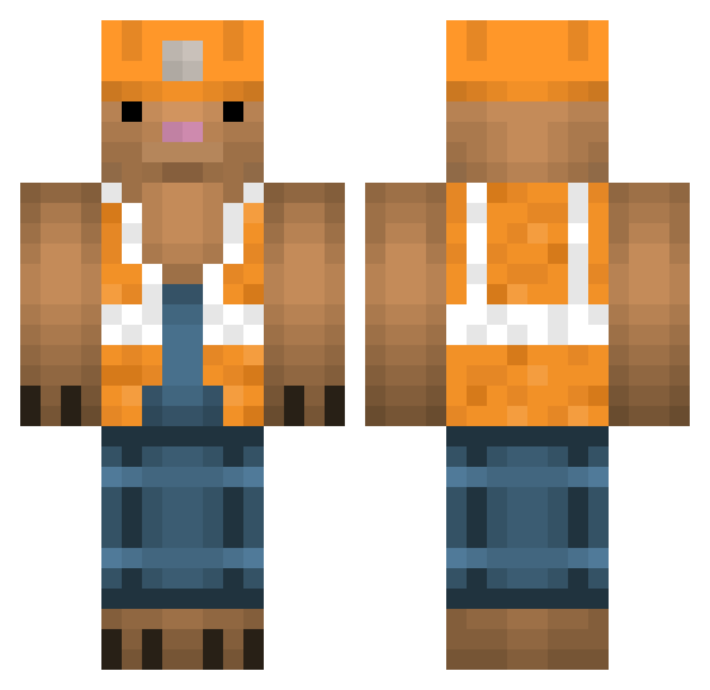 Fil_zz Minecraft skin, front and back view