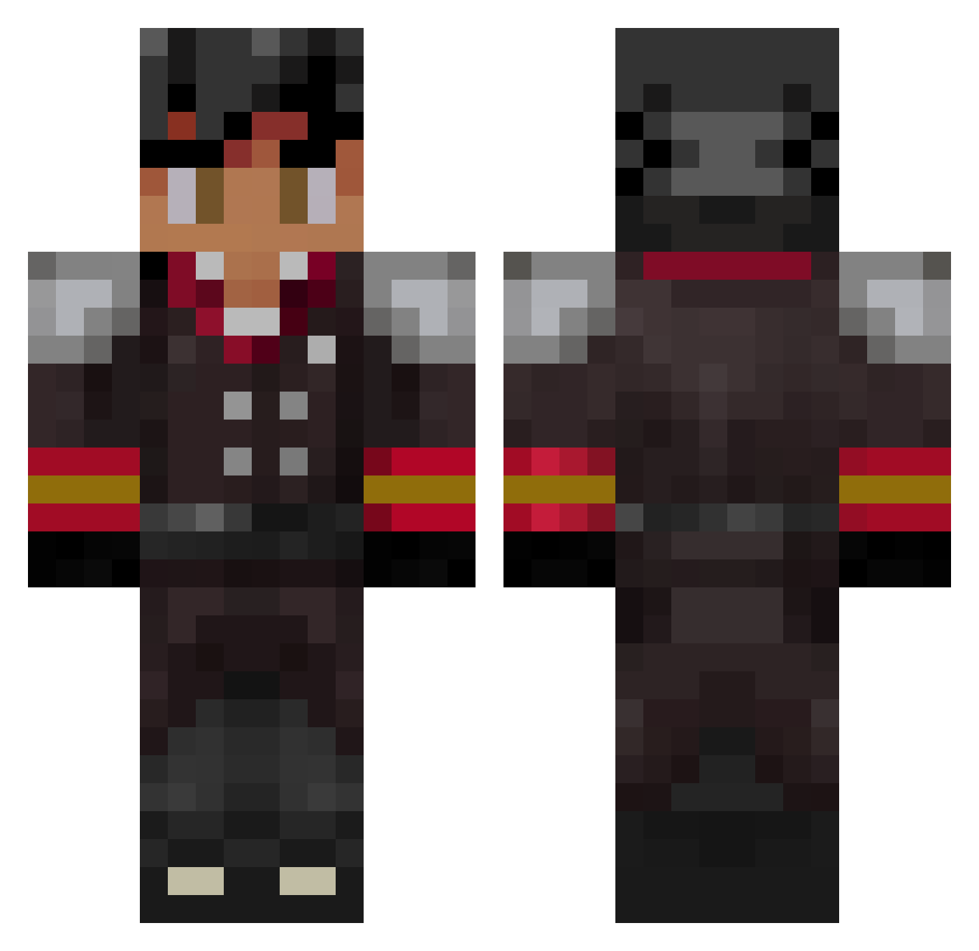 VeryFresh Minecraft skin, front and back view