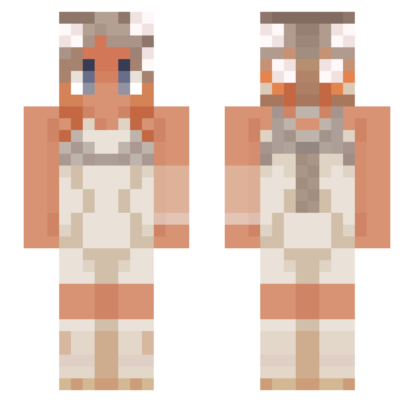 eznond Minecraft skin, front and back view