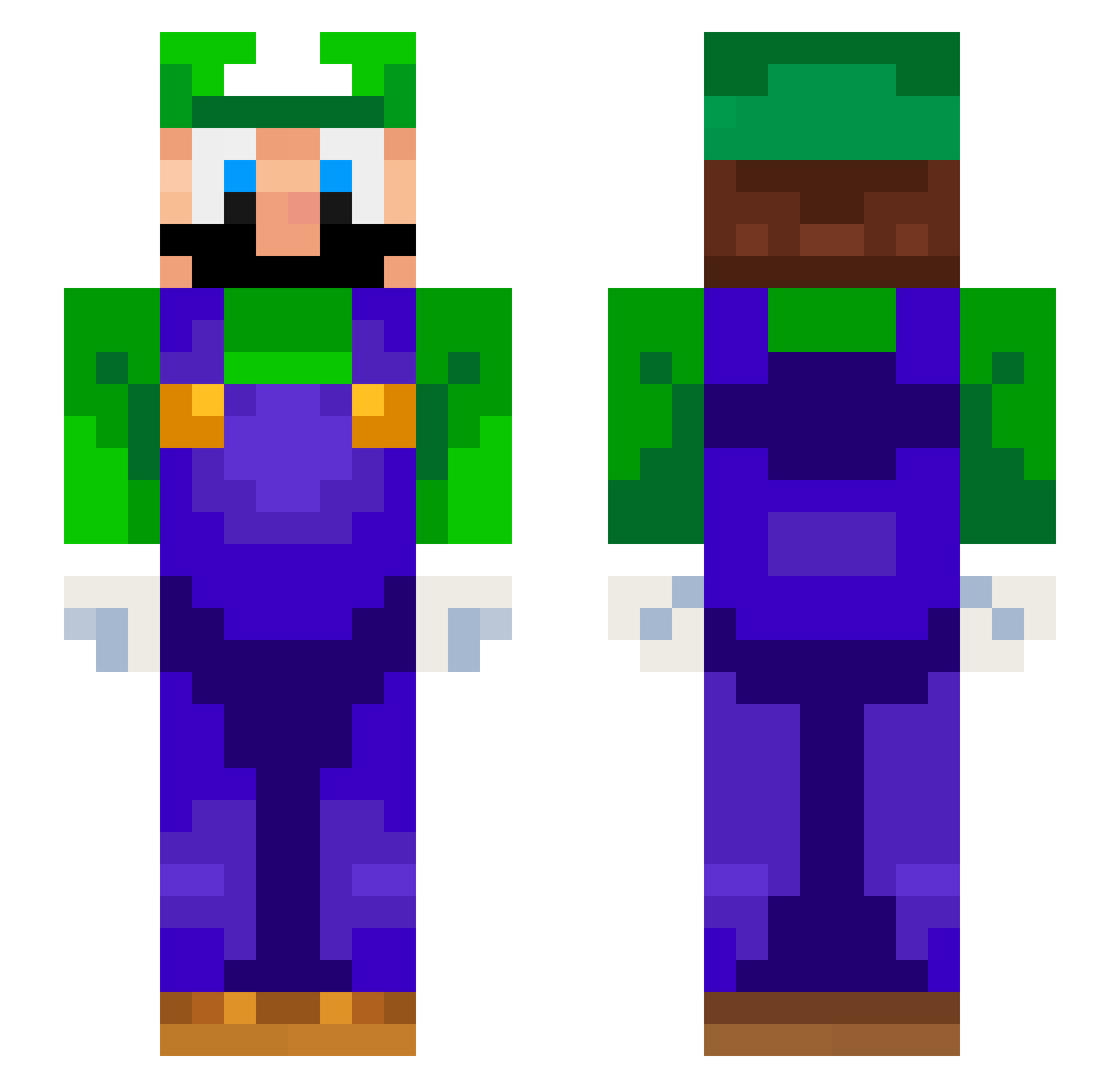 ReiquCW Minecraft skin, front and back view