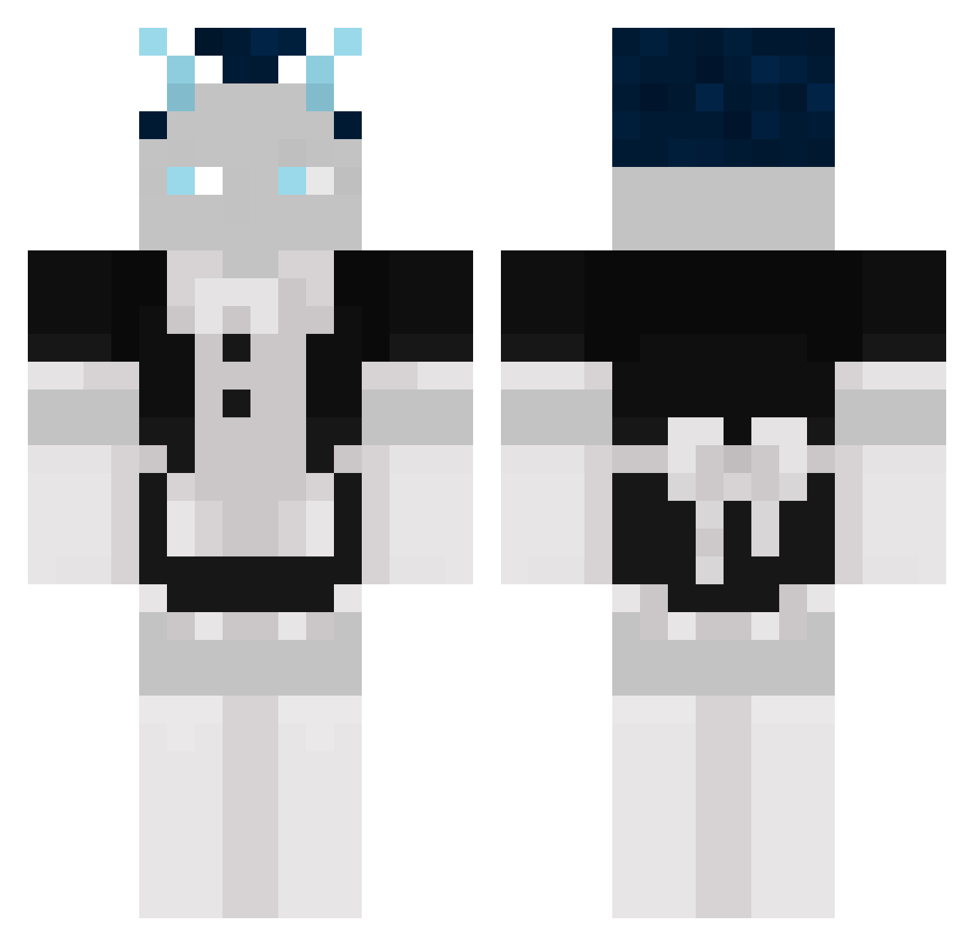 Ninjoga Minecraft skin, front and back view