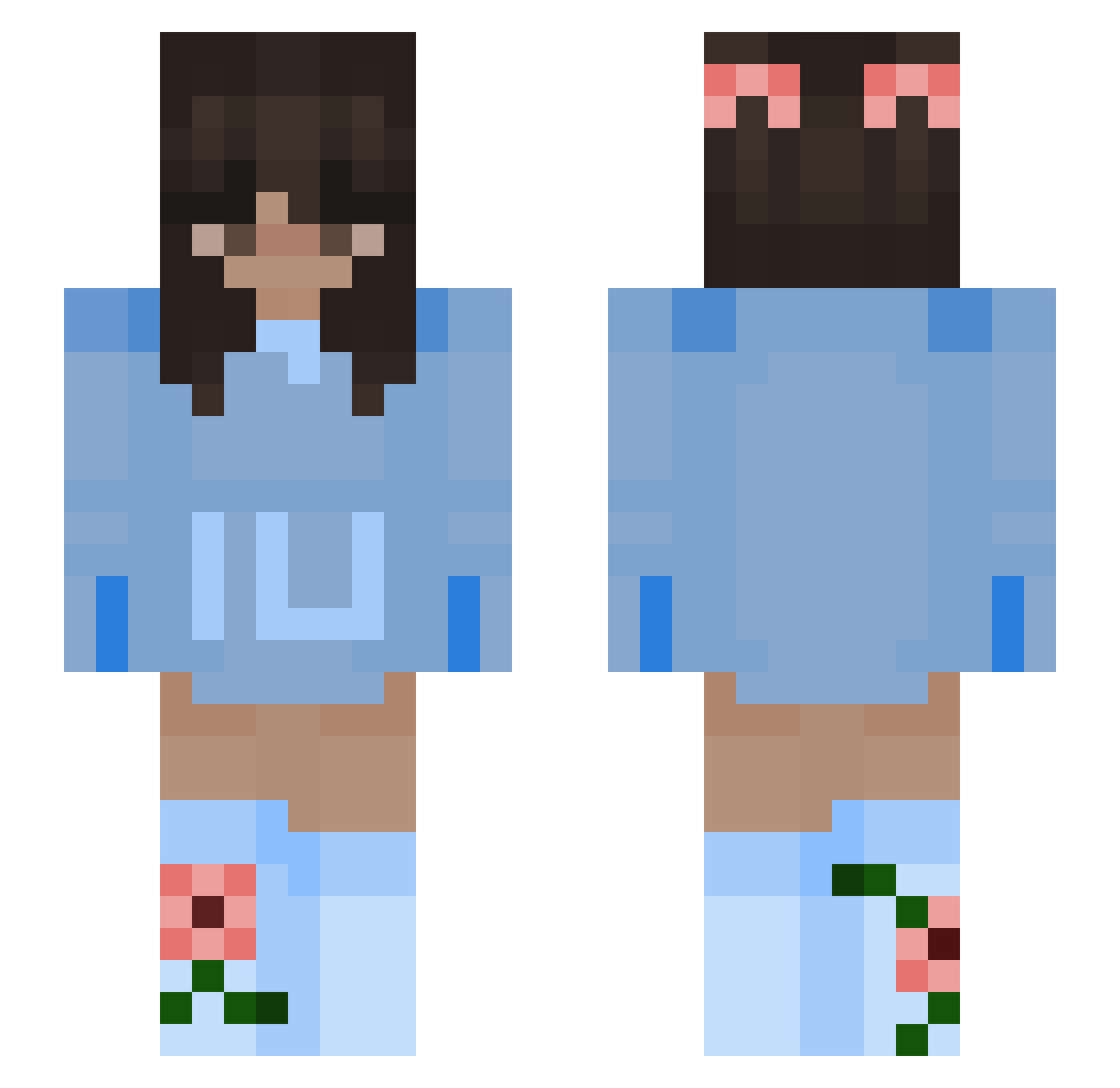 wh0o0ps_ Minecraft skin, front and back view