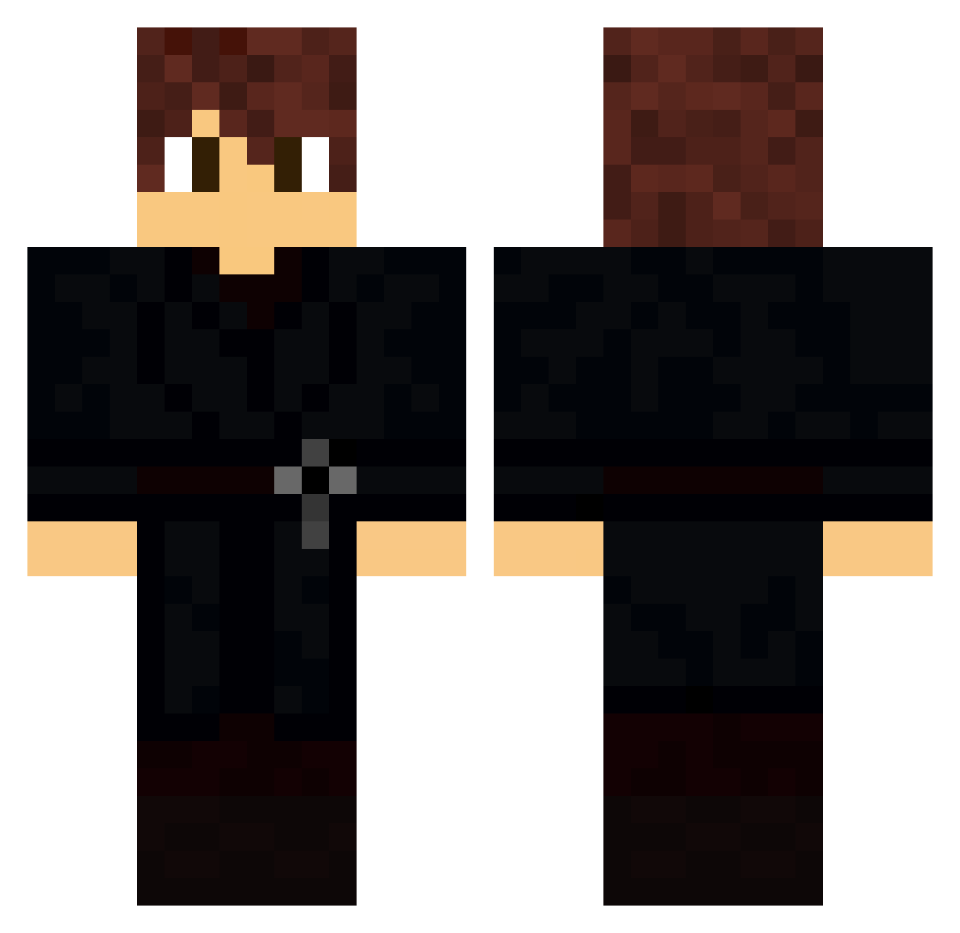 Waask Minecraft skin, front and back view