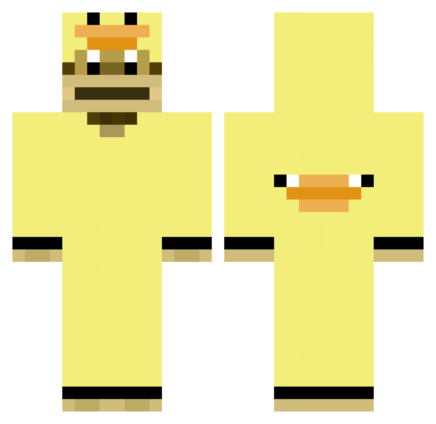 SneakyJeff Minecraft skin, front and back view