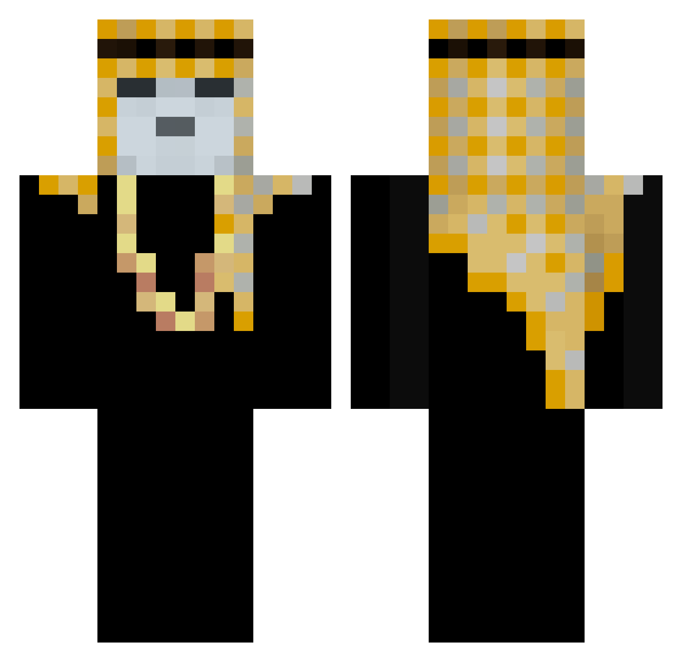 Cram Minecraft skin, front and back view