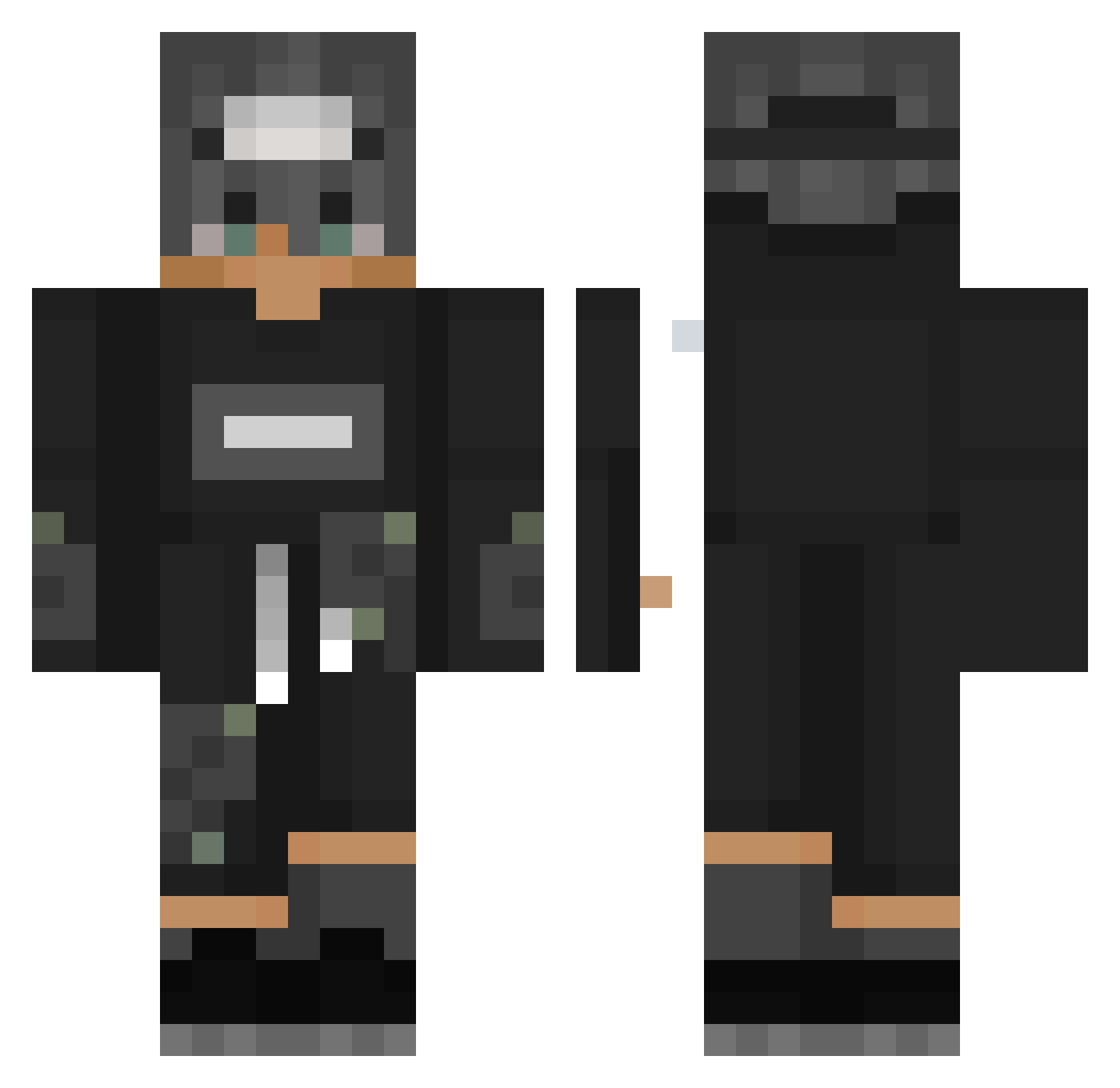 soka_yt Minecraft skin, front and back view