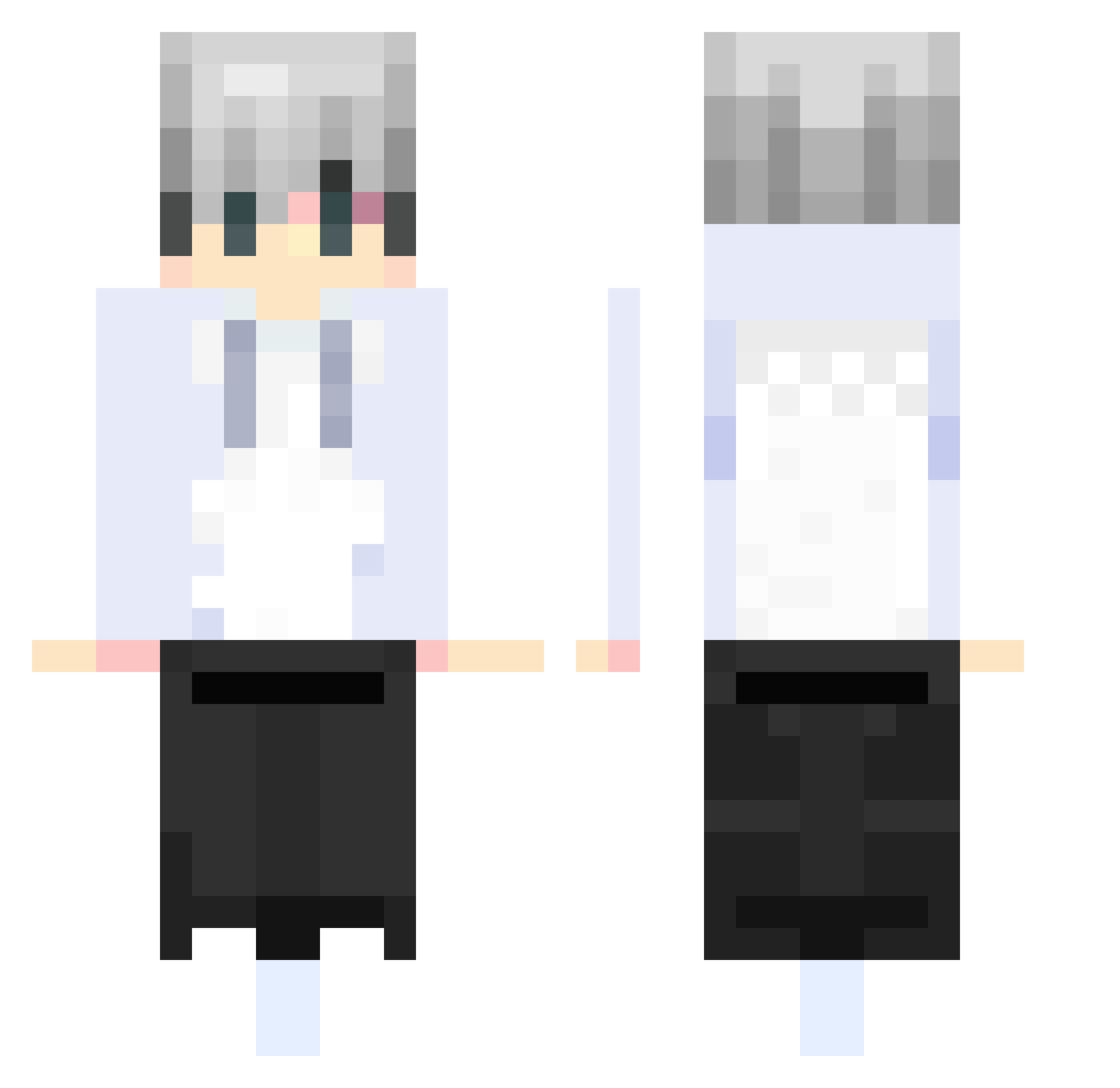 Silvxr_ Minecraft skin, front and back view