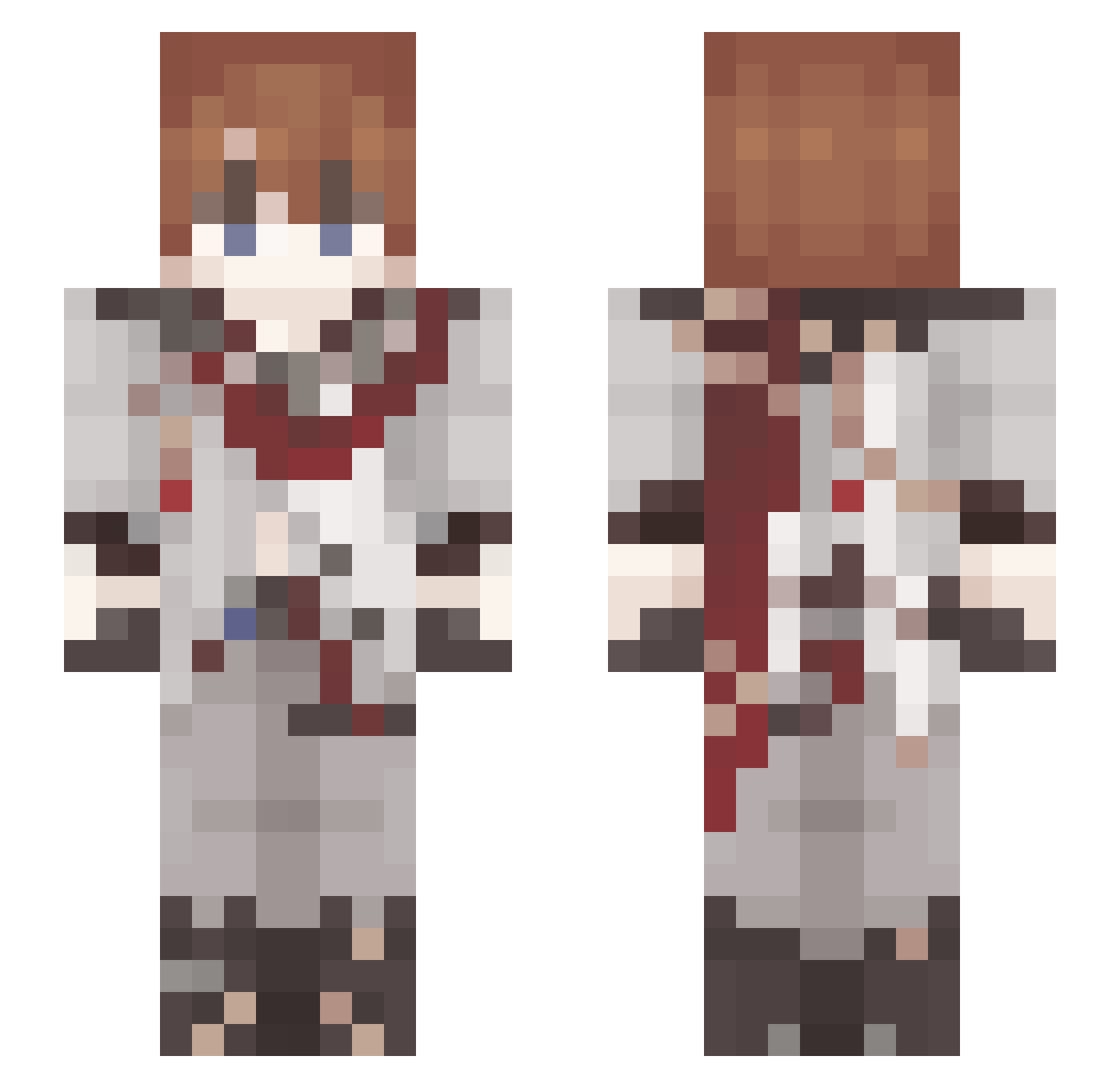 hotdiggitydog200 Minecraft skin, front and back view