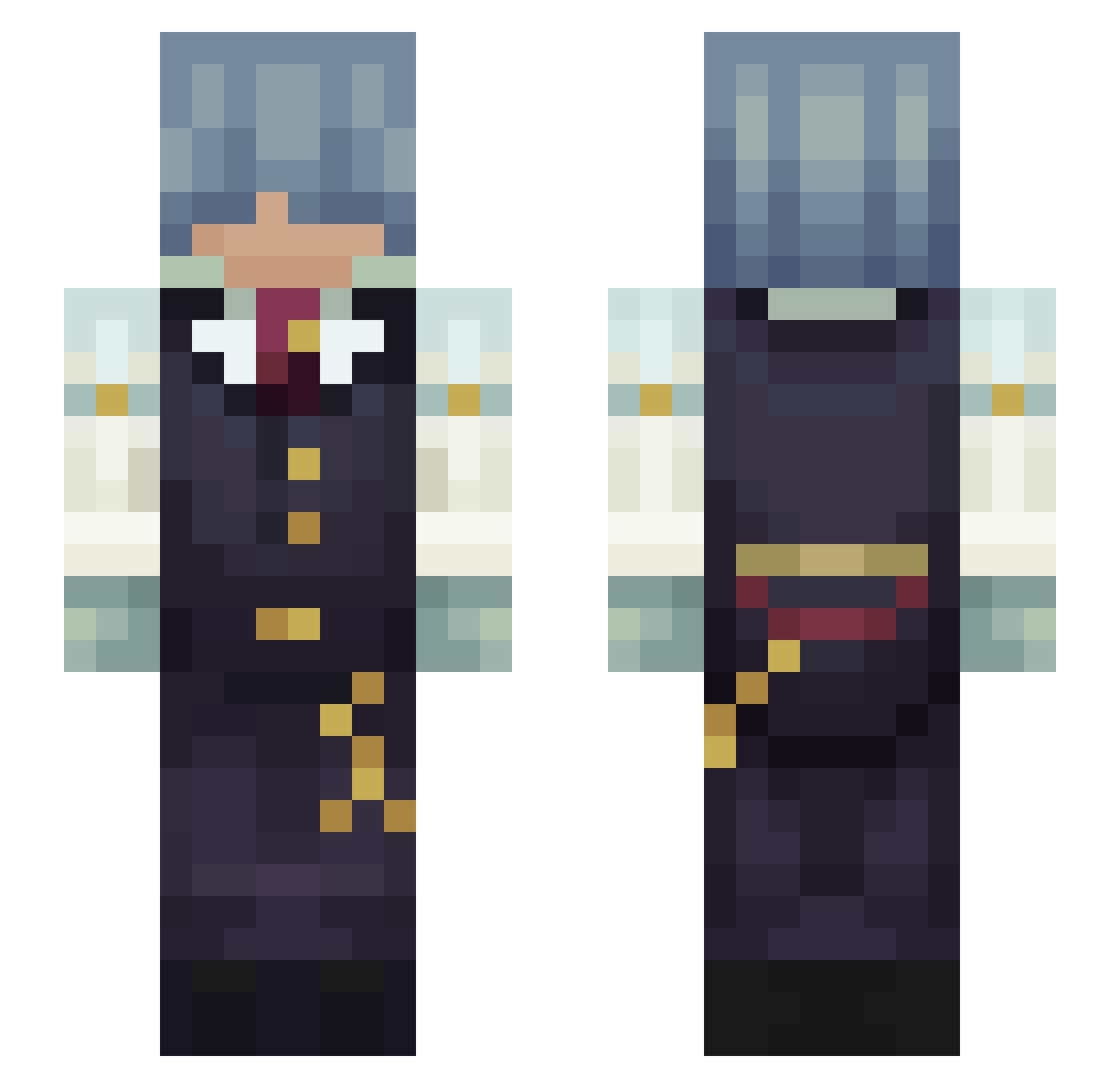 V0ids_ Minecraft skin, front and back view