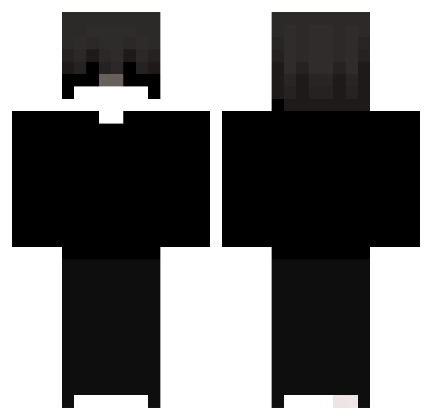 Wikt0ro Minecraft skin, front and back view