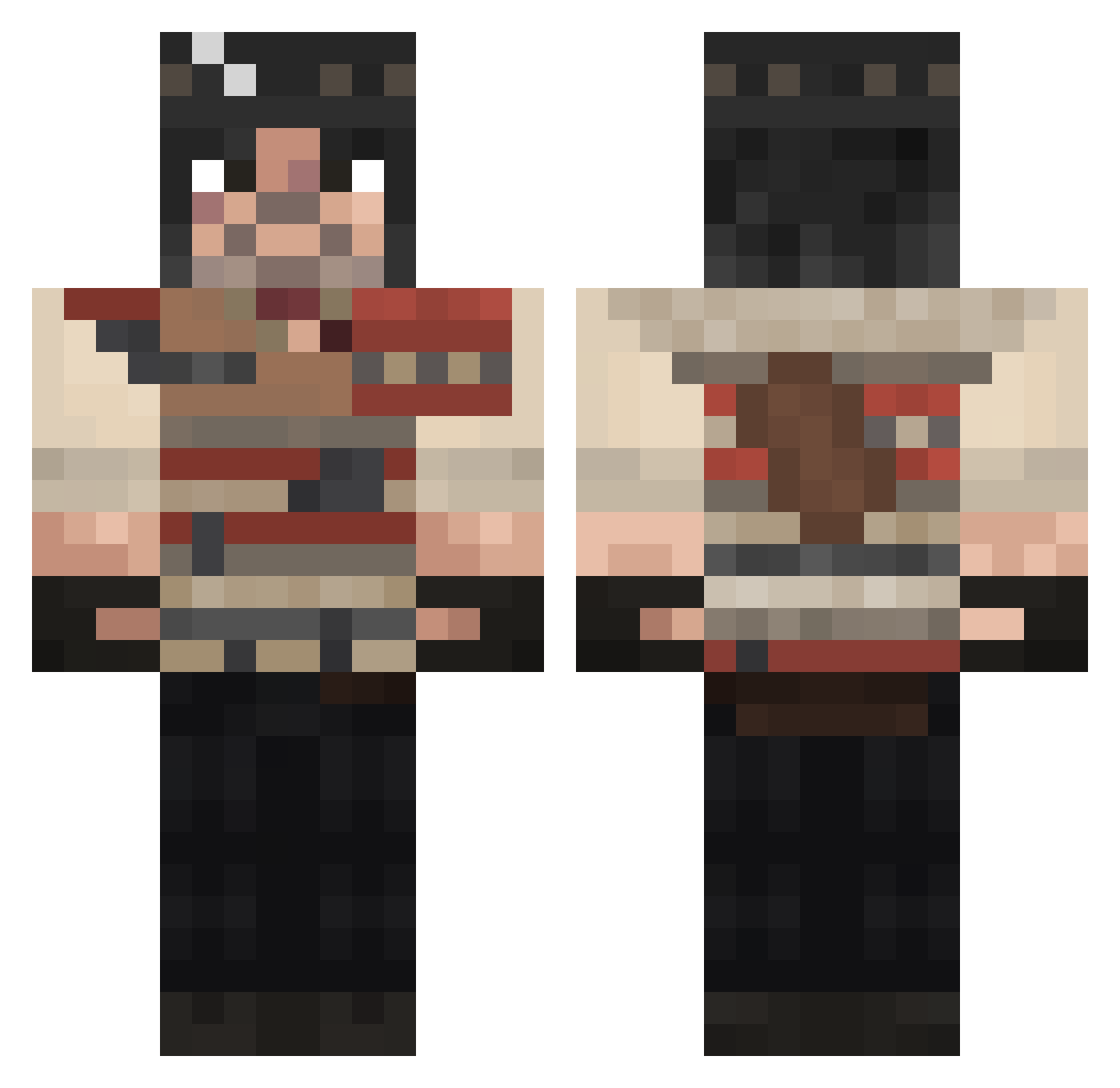 maarruuu Minecraft skin, front and back view