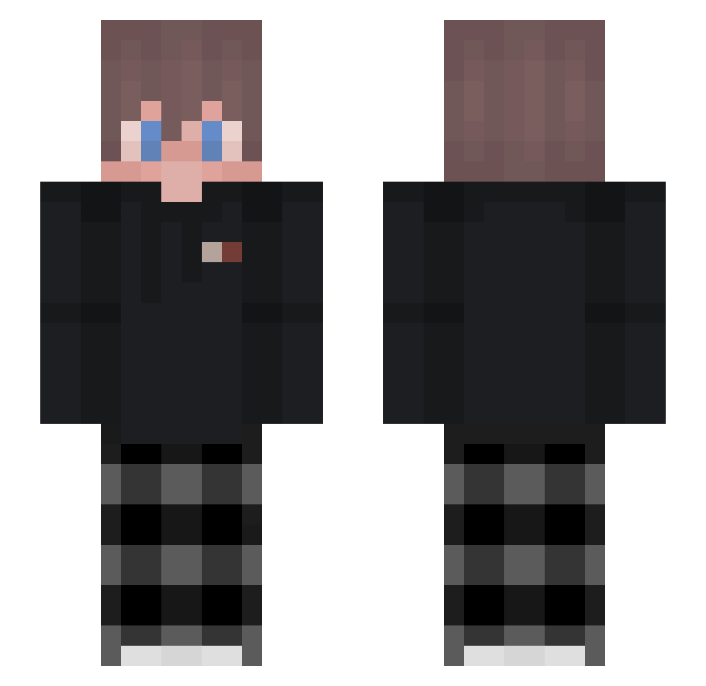 DangWa Minecraft skin, front and back view