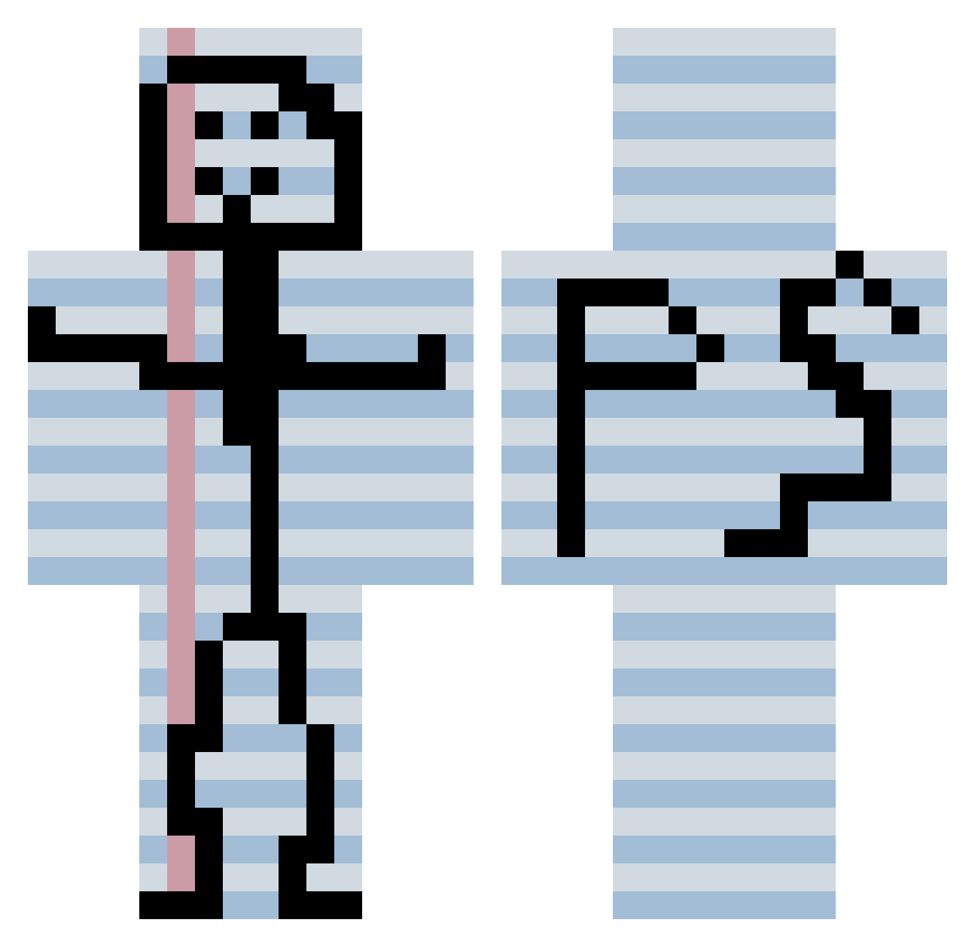 pratyuush Minecraft skin, front and back view