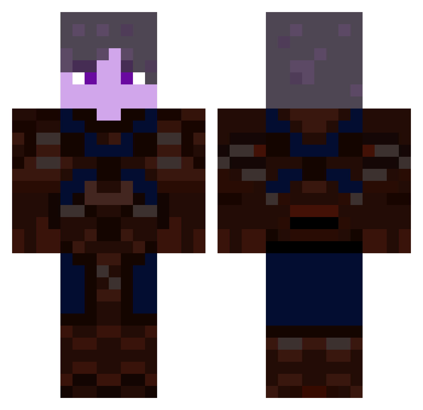 Sanctum_Chef Minecraft skin, front and back view