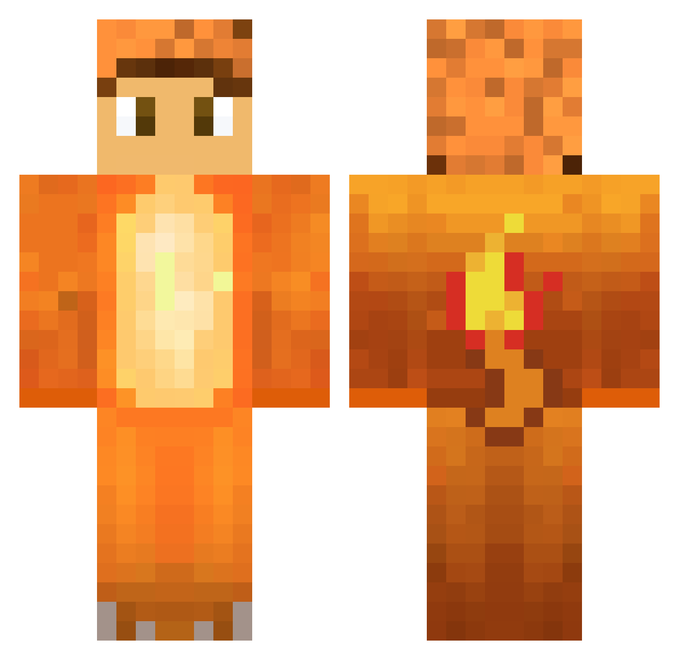 Safari_felix Minecraft skin, front and back view