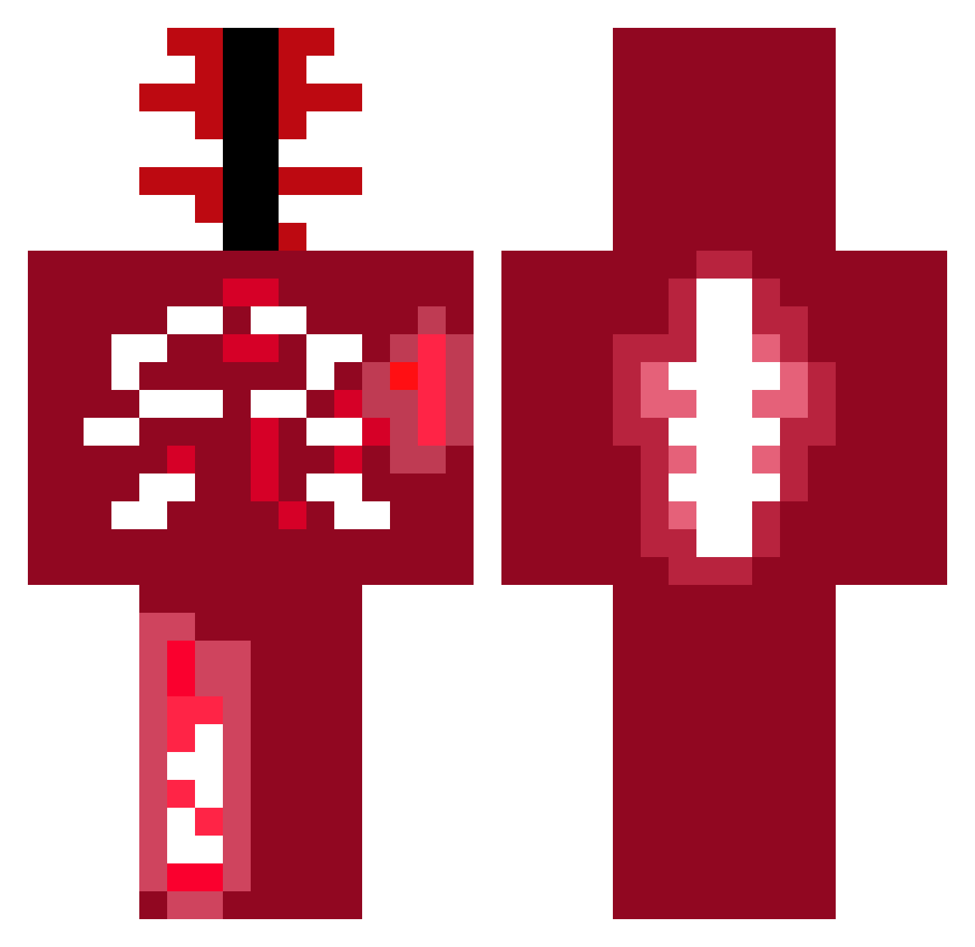 nauccika Minecraft skin, front and back view