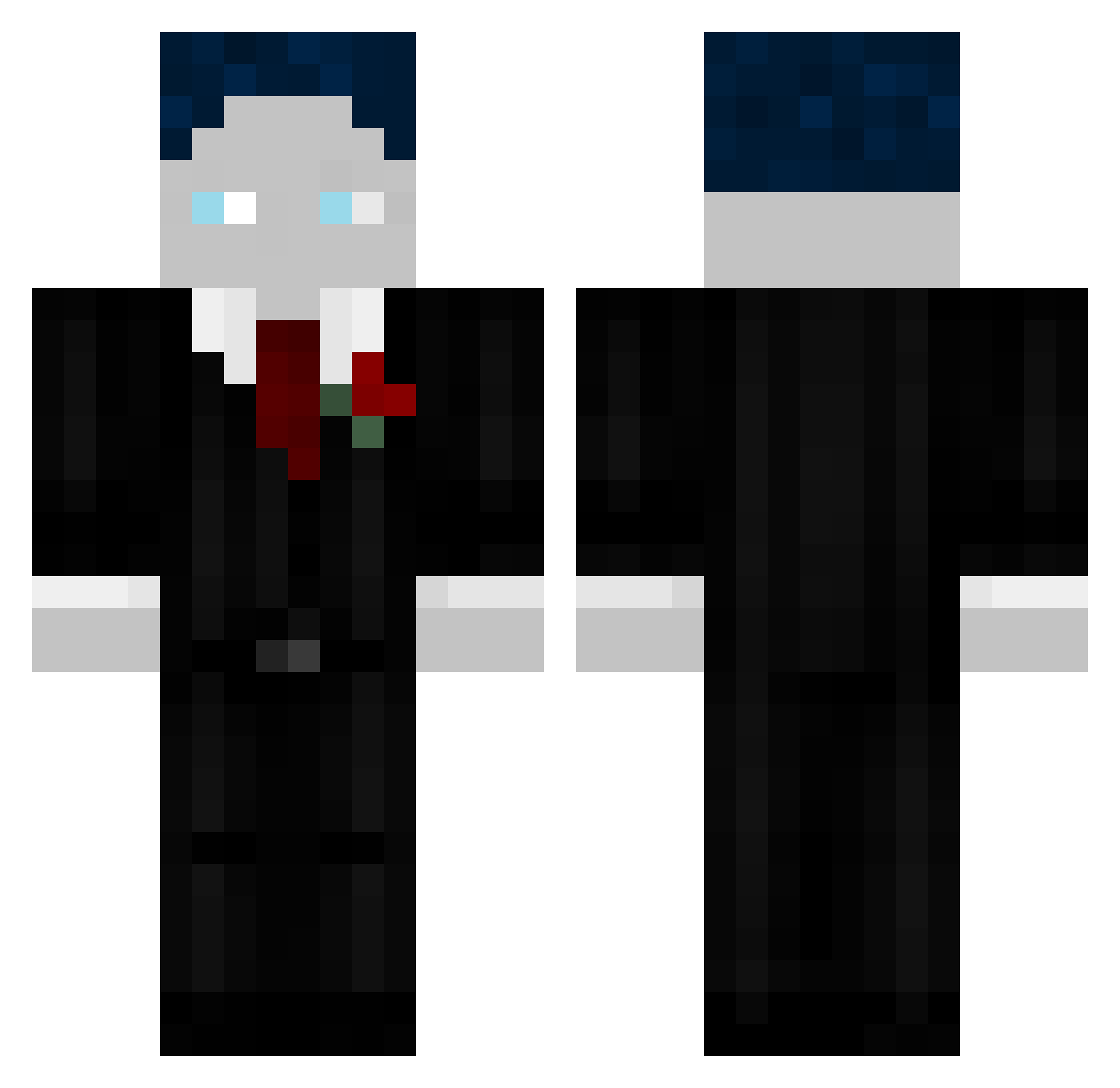 nellsus Minecraft skin, front and back view
