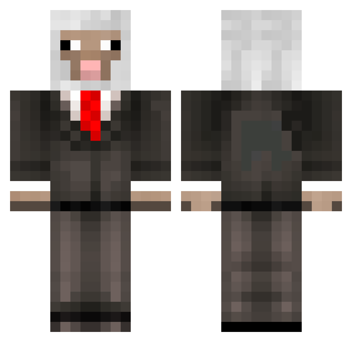 RealCaptainKurt Minecraft skin, front and back view