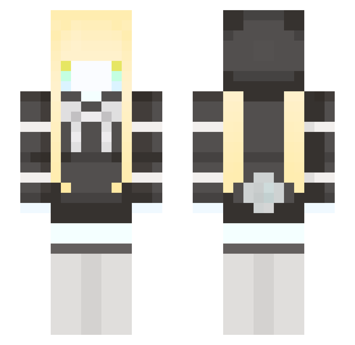 Yourmia_01 Minecraft skin, front and back view