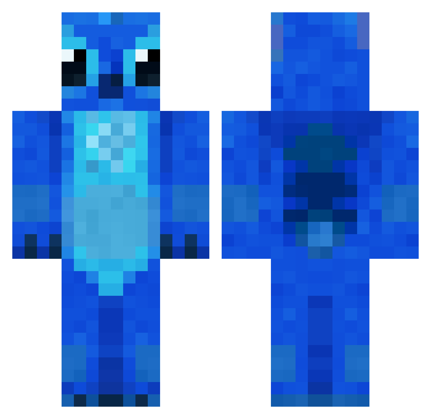 Somo23 Minecraft skin, front and back view