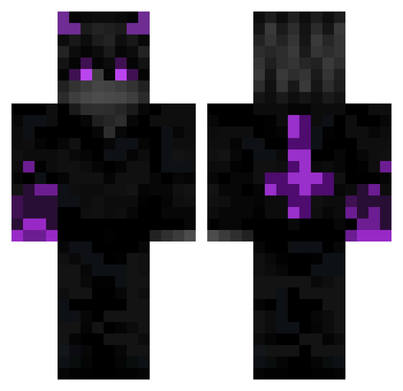 KimiD2007 Minecraft skin, front and back view