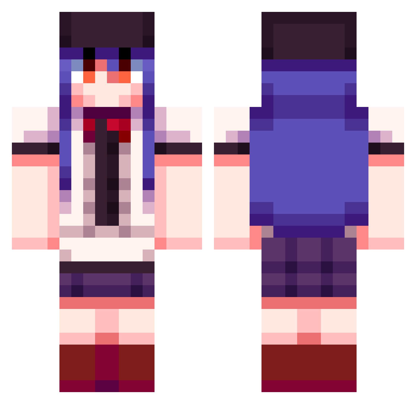 W_DANFUNG Minecraft skin, front and back view