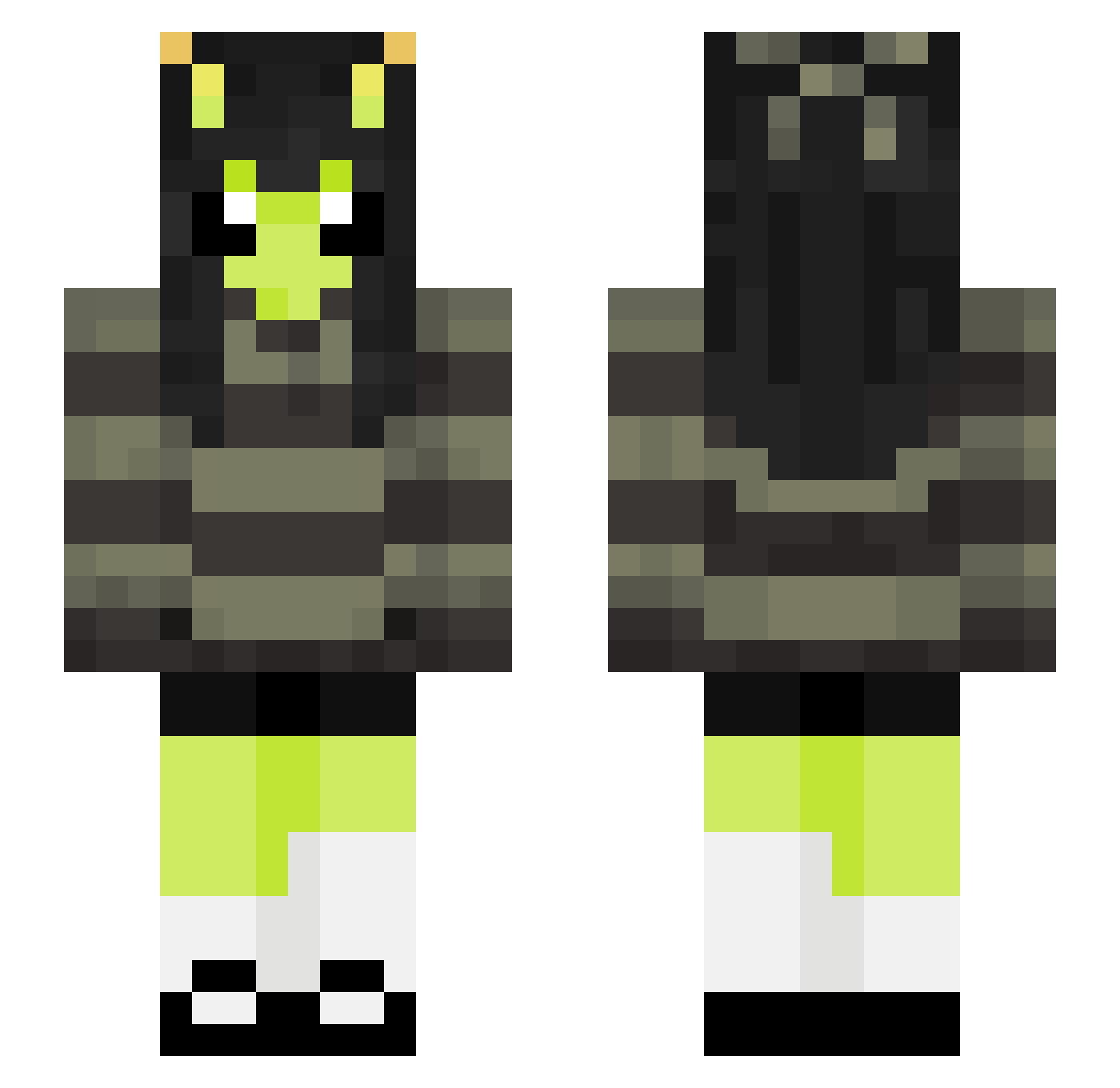 TrashyGiu Minecraft skin, front and back view