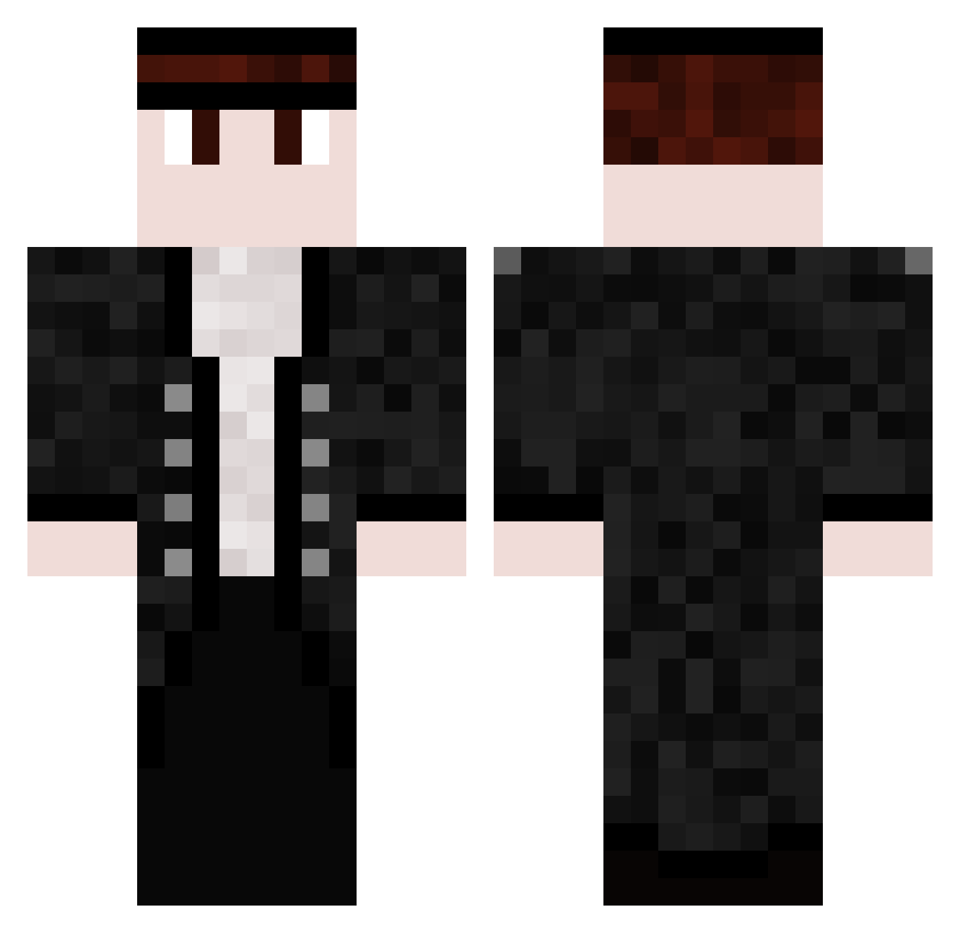 SizzleWasHere Minecraft skin, front and back view