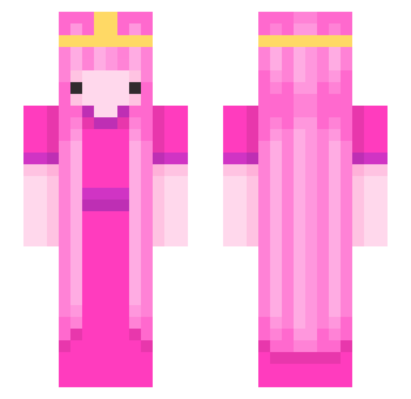 duhitscass Minecraft skin, front and back view
