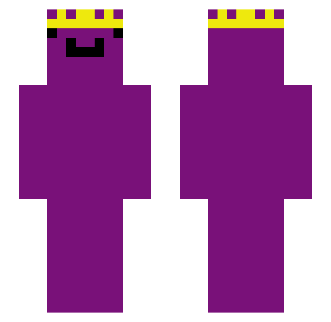 Vikela Minecraft skin, front and back view