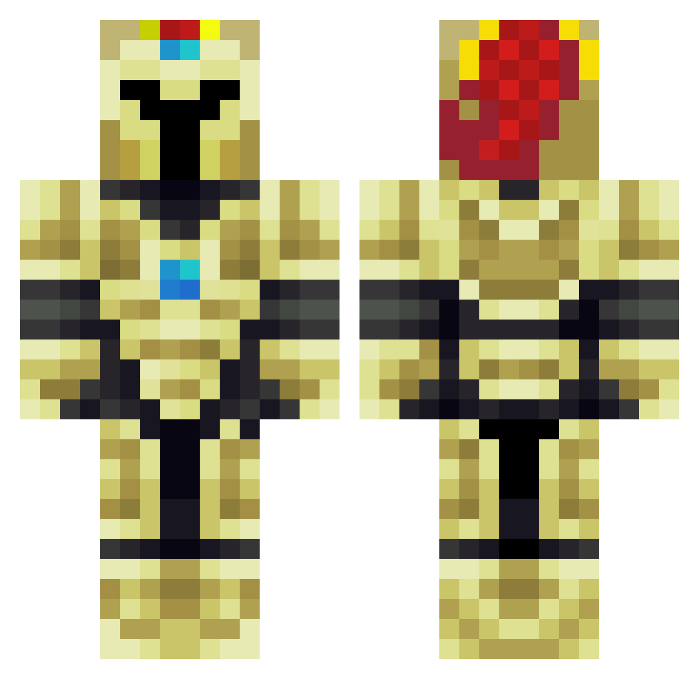 Erivkk Minecraft skin, front and back view