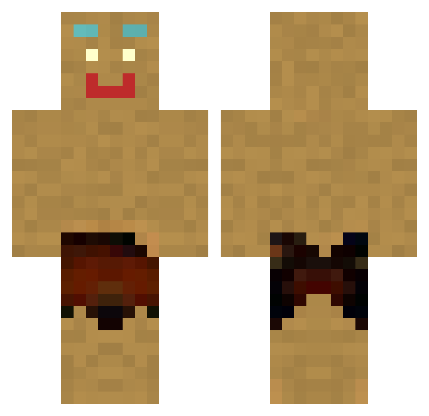 Sternat Minecraft skin, front and back view