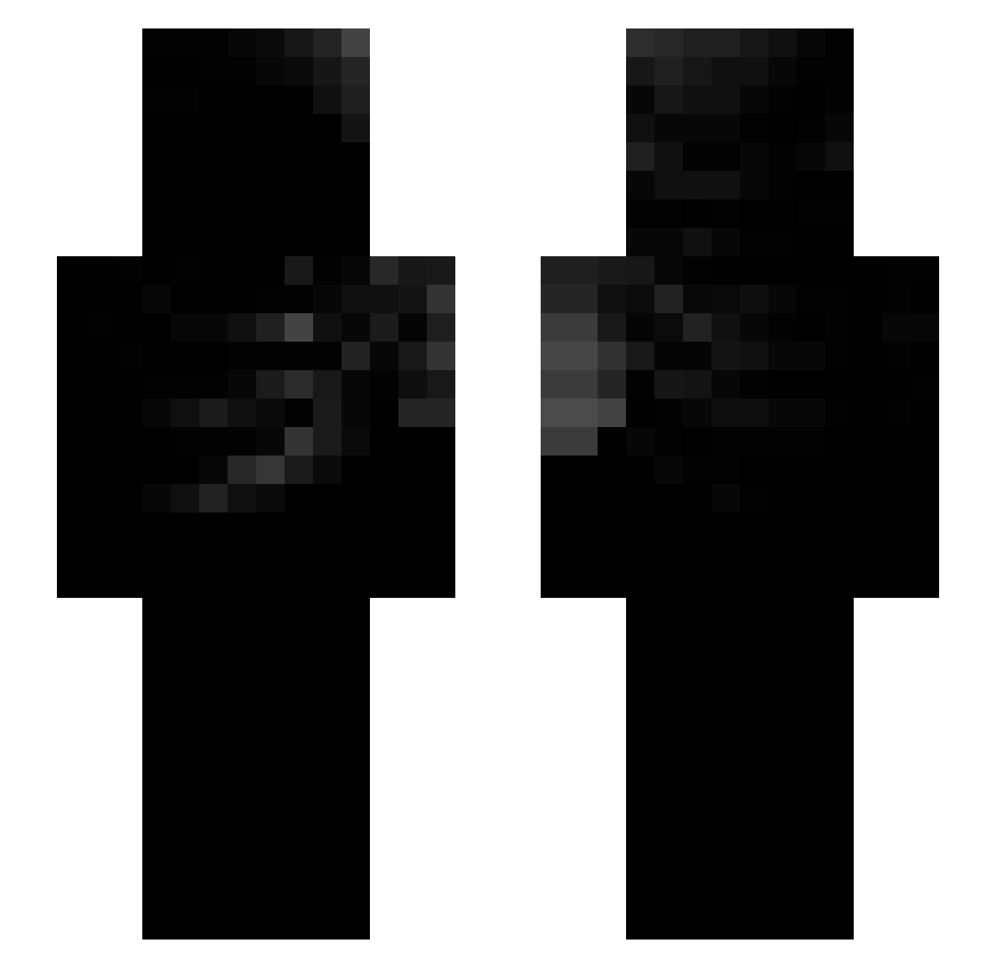 Drxona Minecraft skin, front and back view
