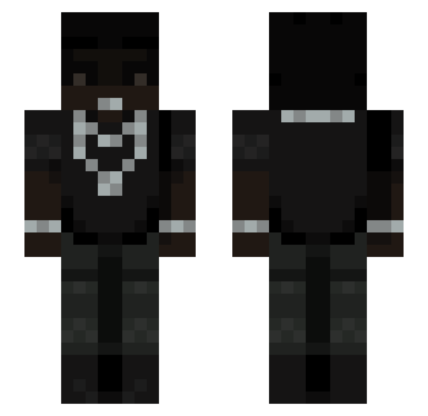 BH_Void Minecraft skin, front and back view