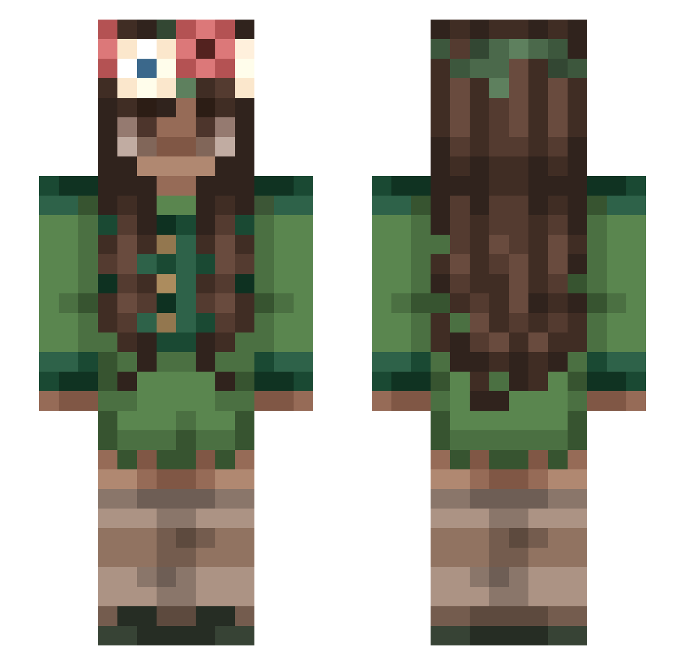 Josephina Minecraft skin, front and back view