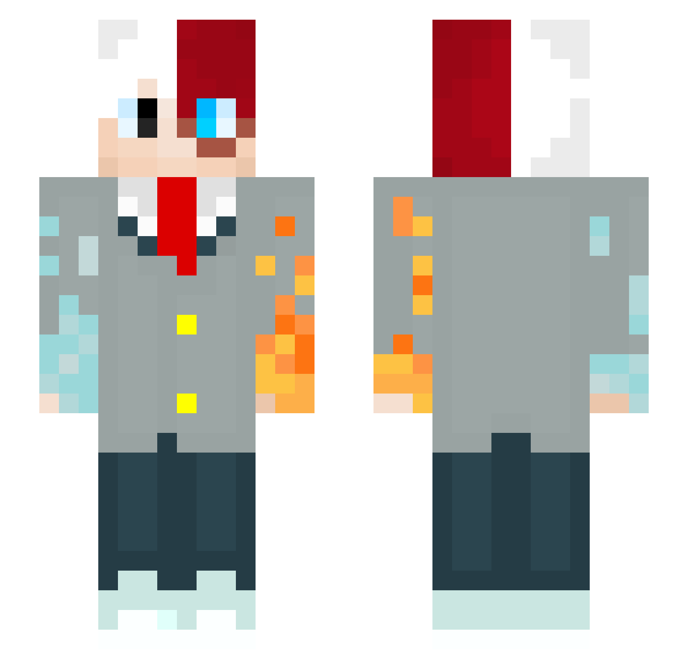 RAGE_FC Minecraft skin, front and back view