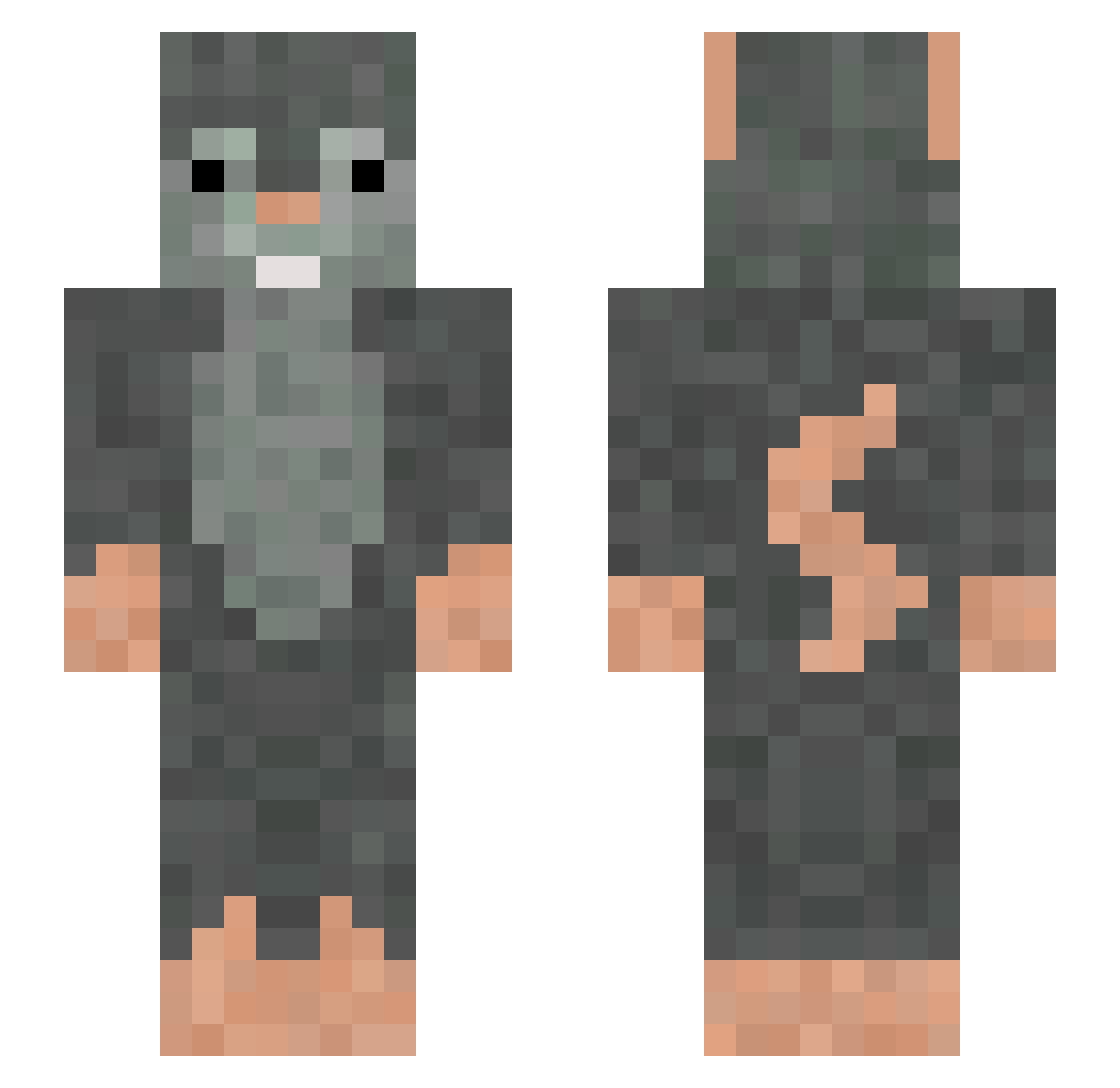 ratinho_guloso Minecraft skin, front and back view