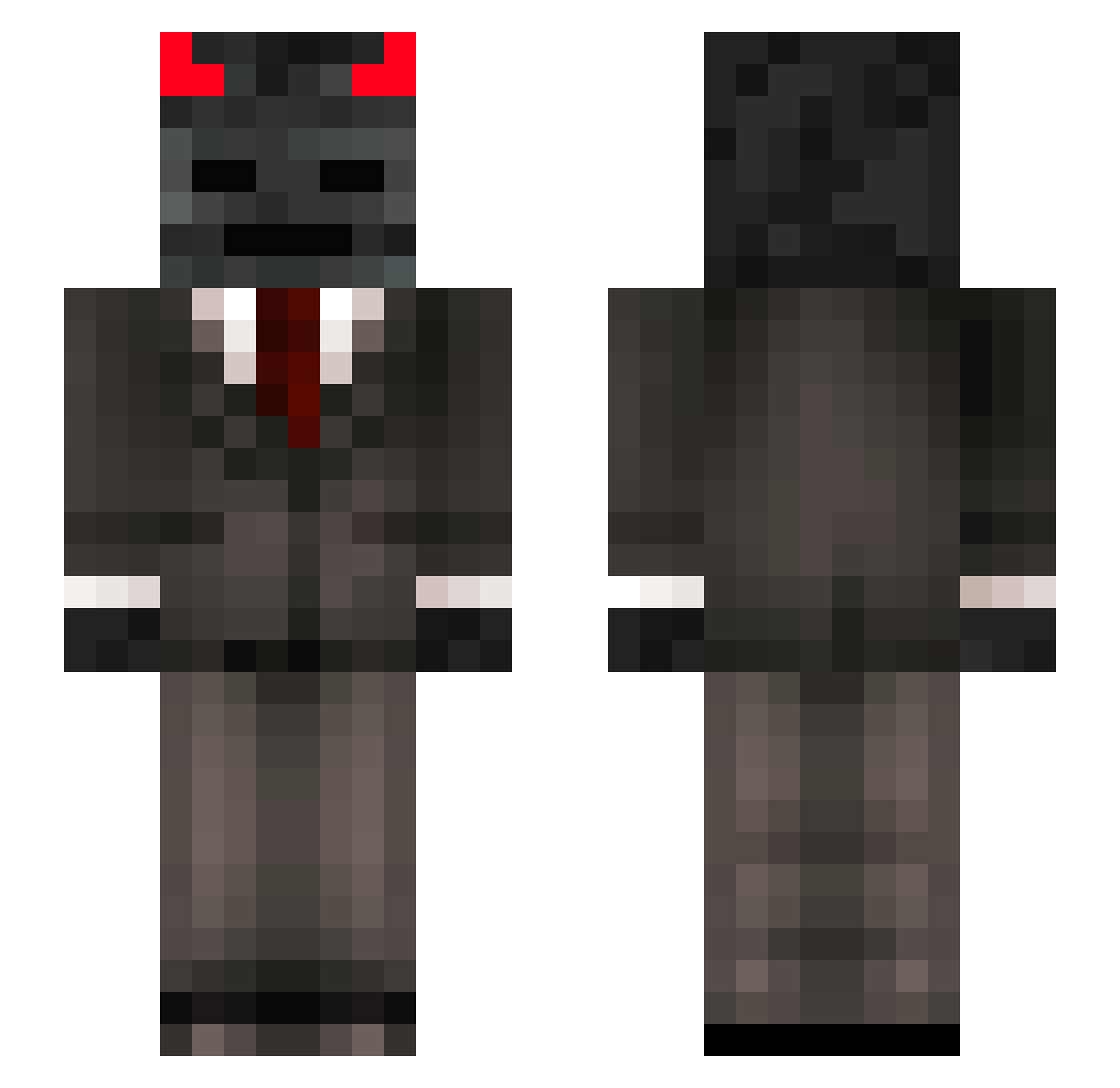 valiantwriter Minecraft skin, front and back view