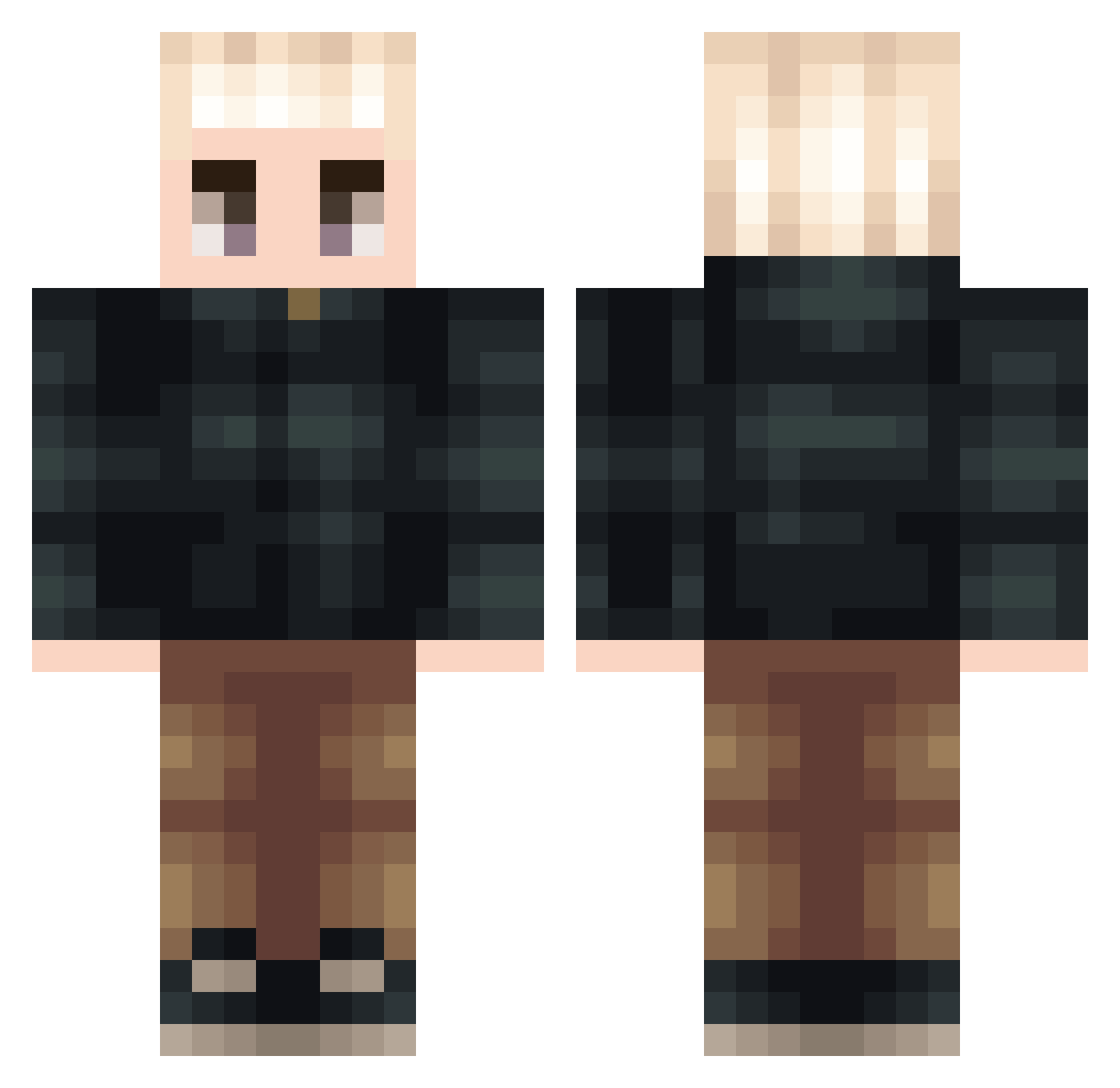 Stormbreaker2906 Minecraft skin, front and back view