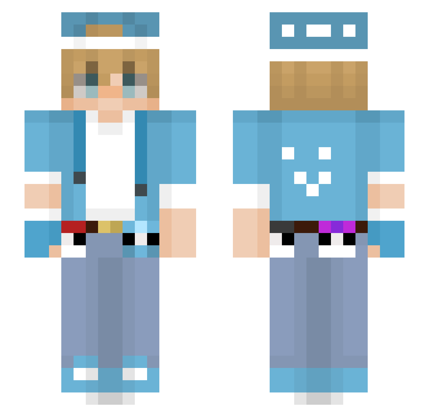 Kory4ever Minecraft skin, front and back view