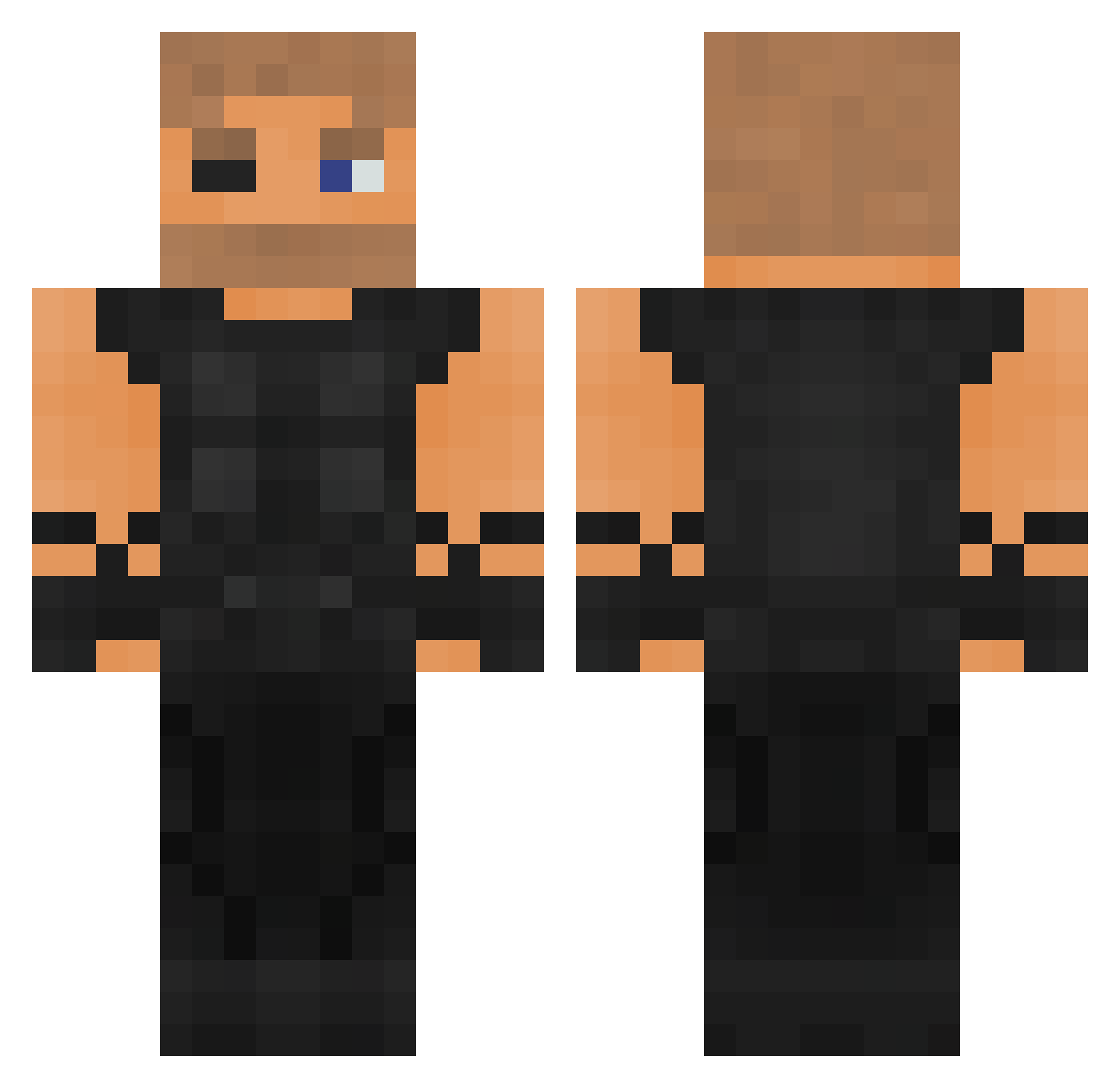 Lopezx01 Minecraft skin, front and back view