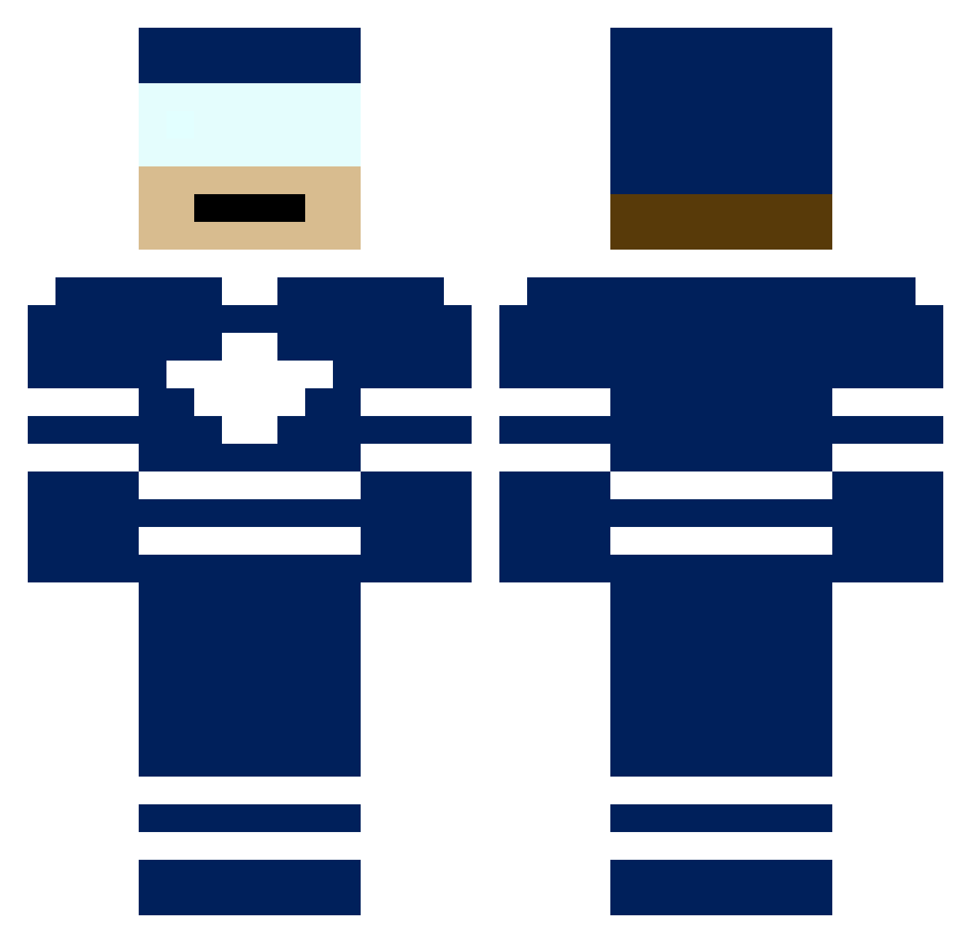 itsBoujie Minecraft skin, front and back view
