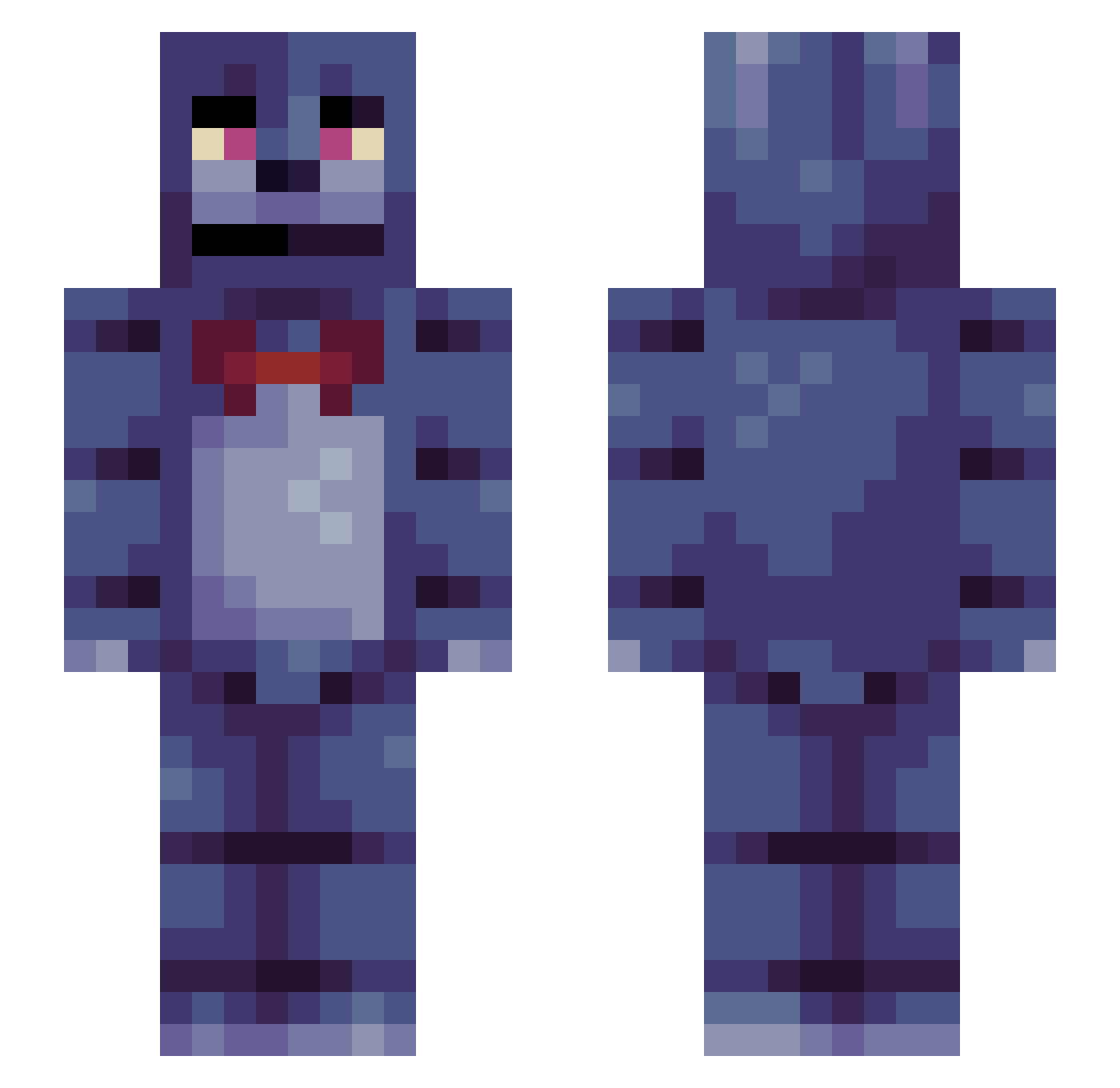 JohnnyGay Minecraft skin, front and back view