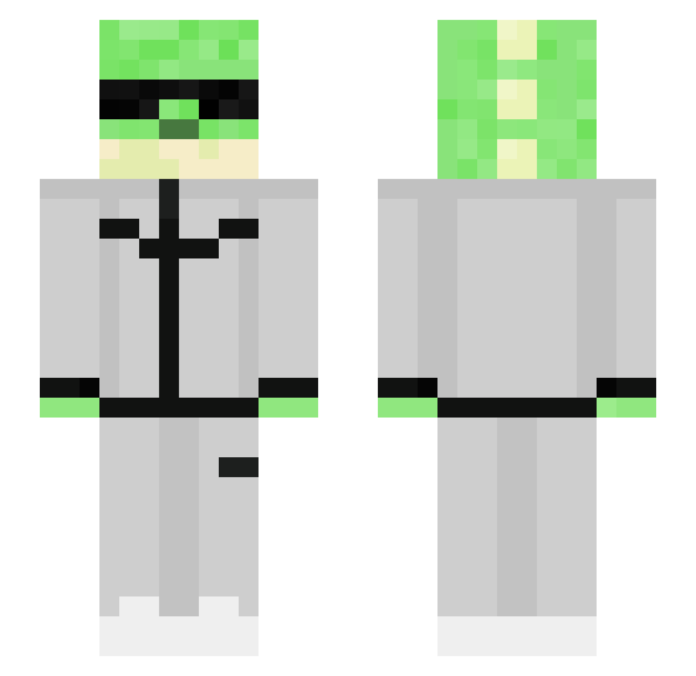 vdin00x Minecraft skin, front and back view